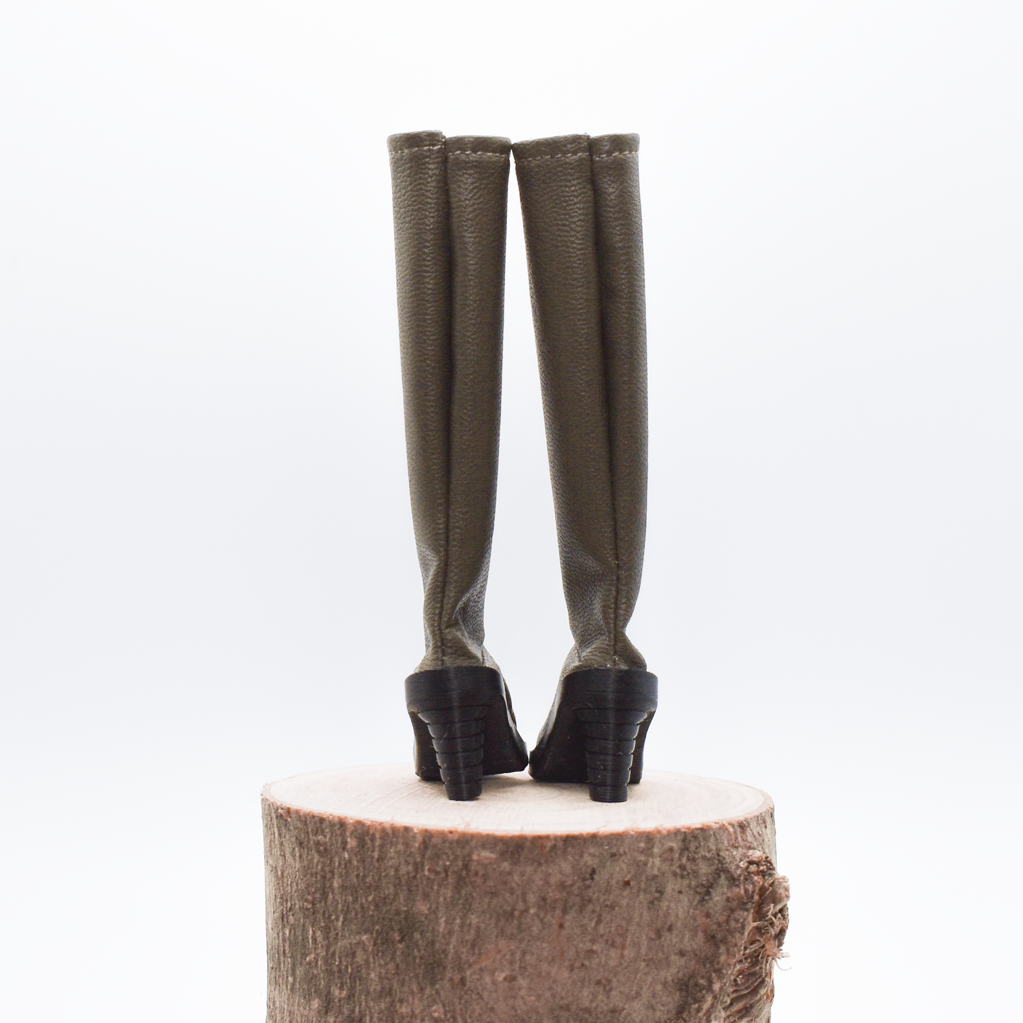 Bottes kaki à talons hauts - Camouflage