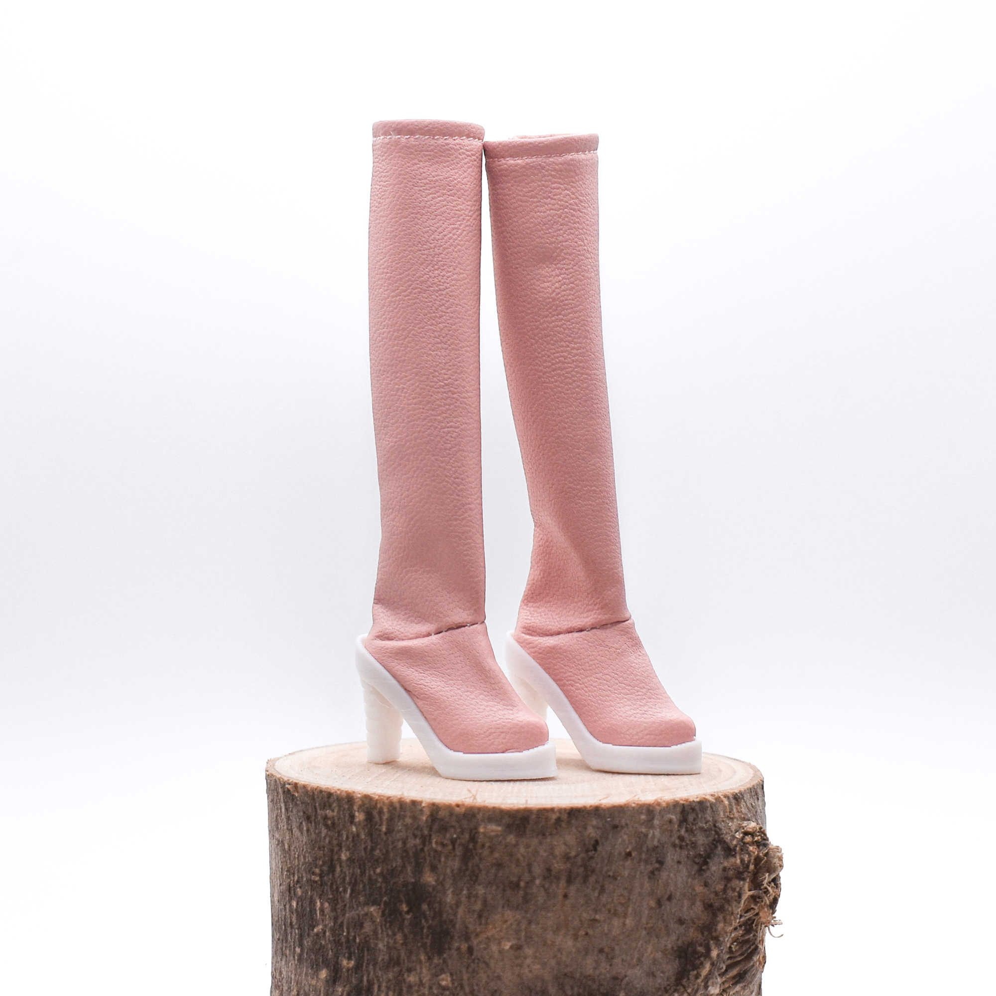 Bottes roses à talons hauts - Milkshake