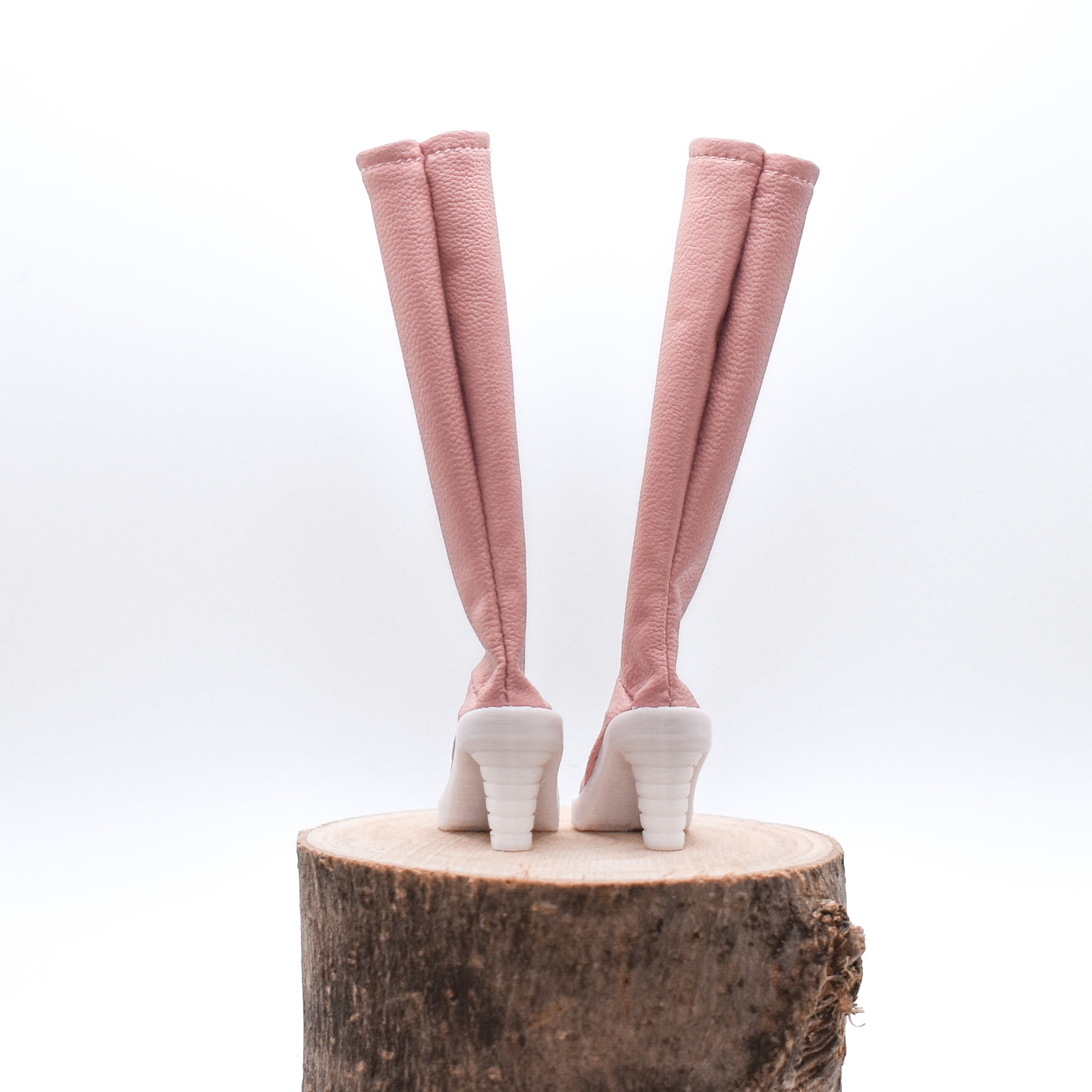 Bottes roses à talons hauts - Milkshake