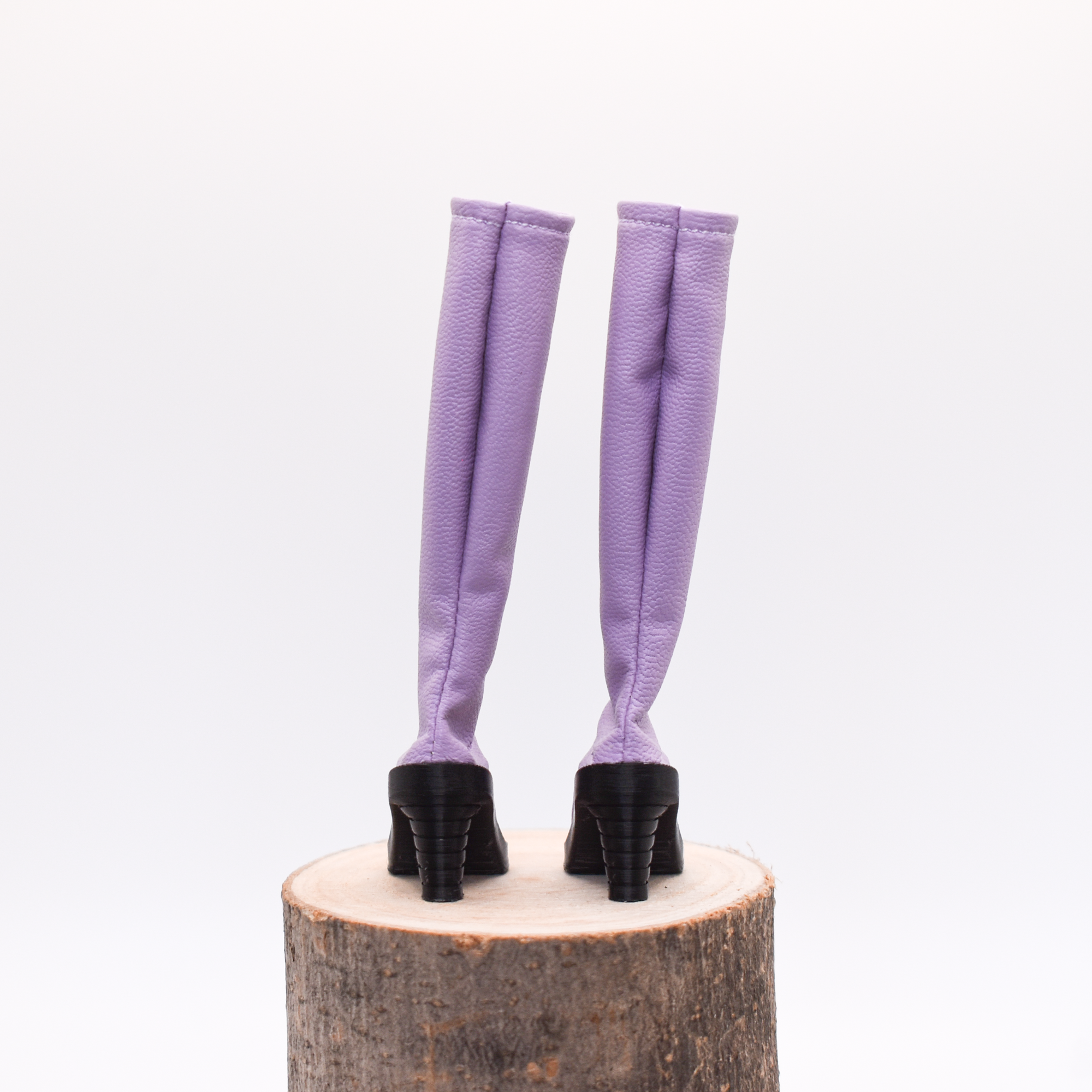 Bottes violettes à talons hauts - Méduse