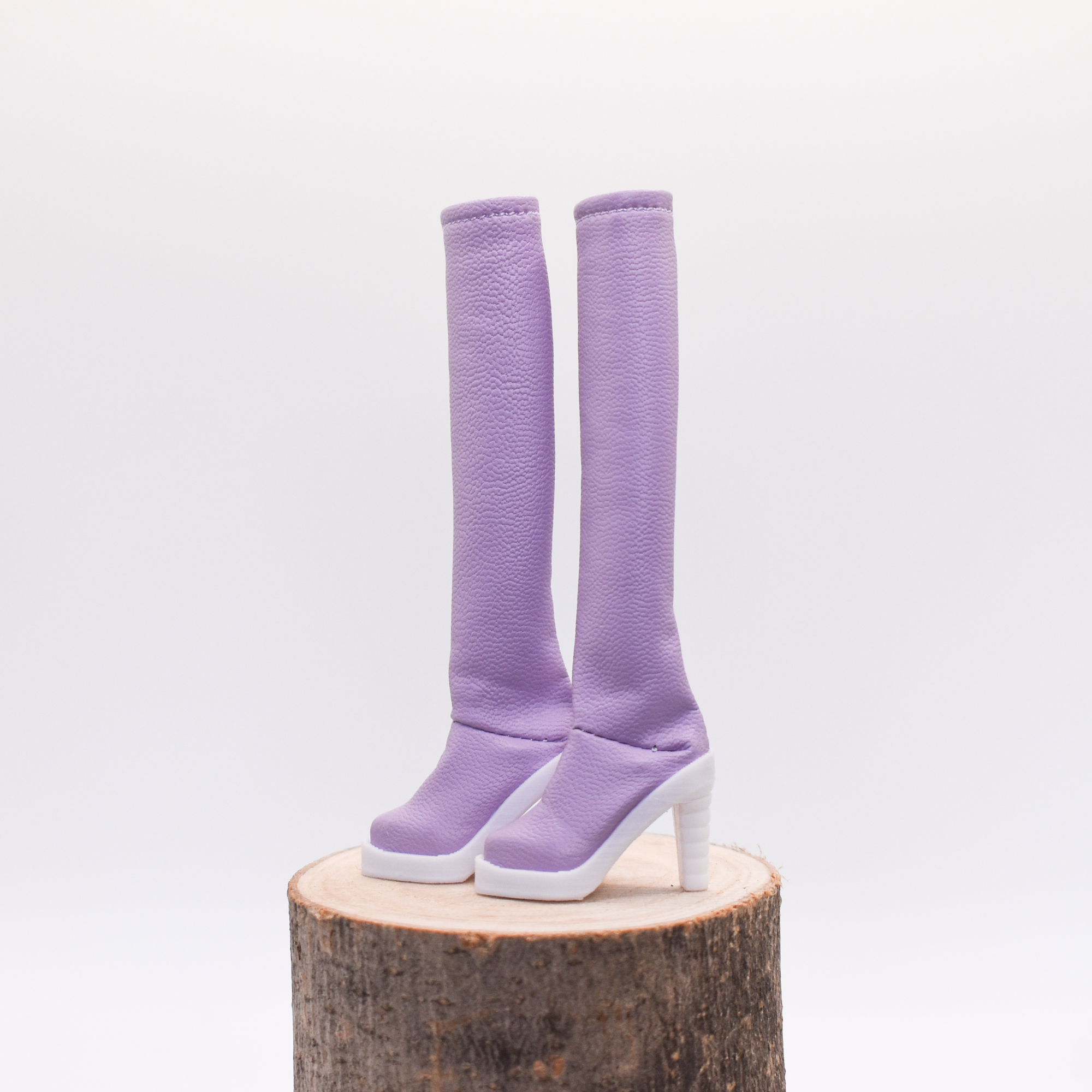 Bottes violettes à talons hauts - Calcédoine