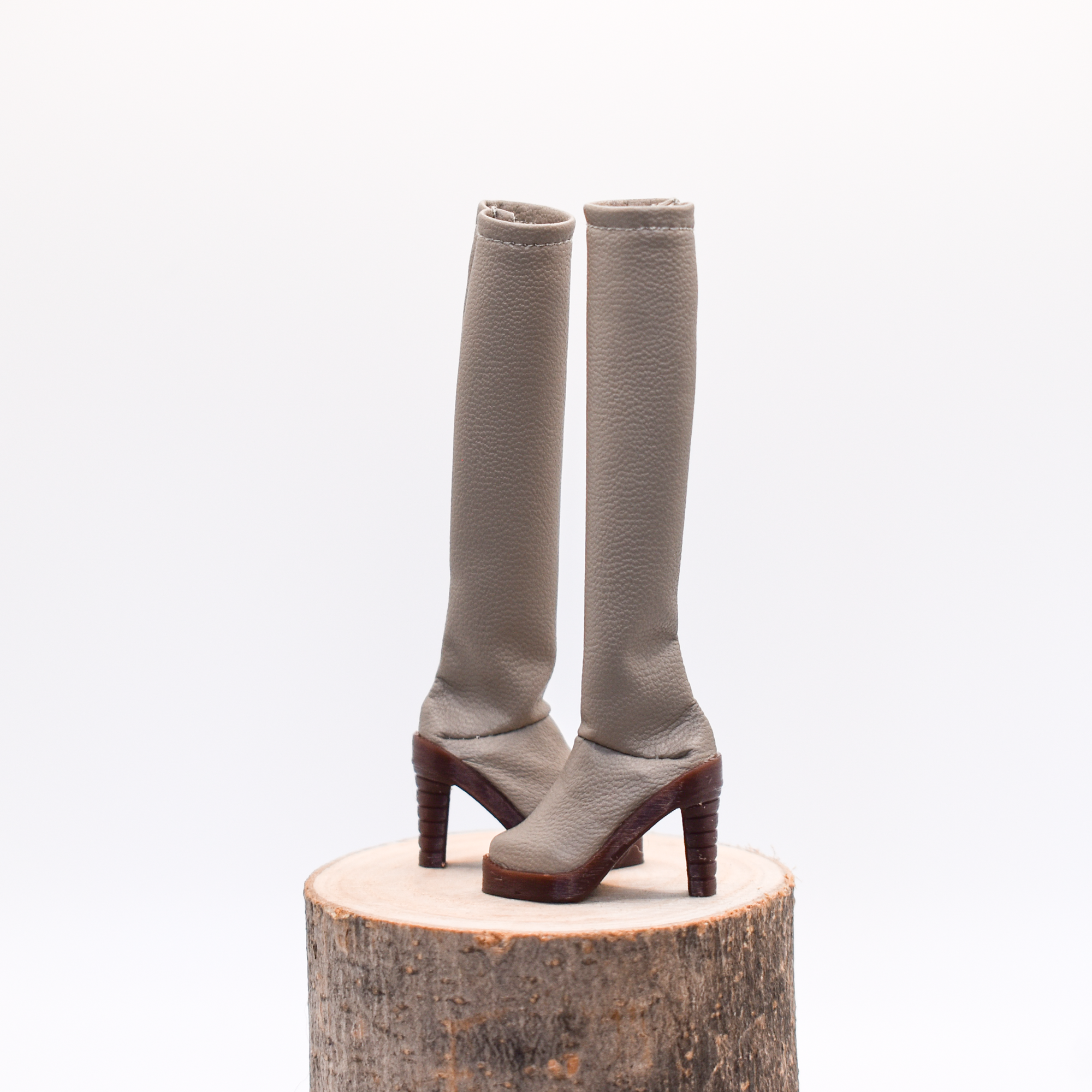 Bottes taupe à talons hauts - Bélier
