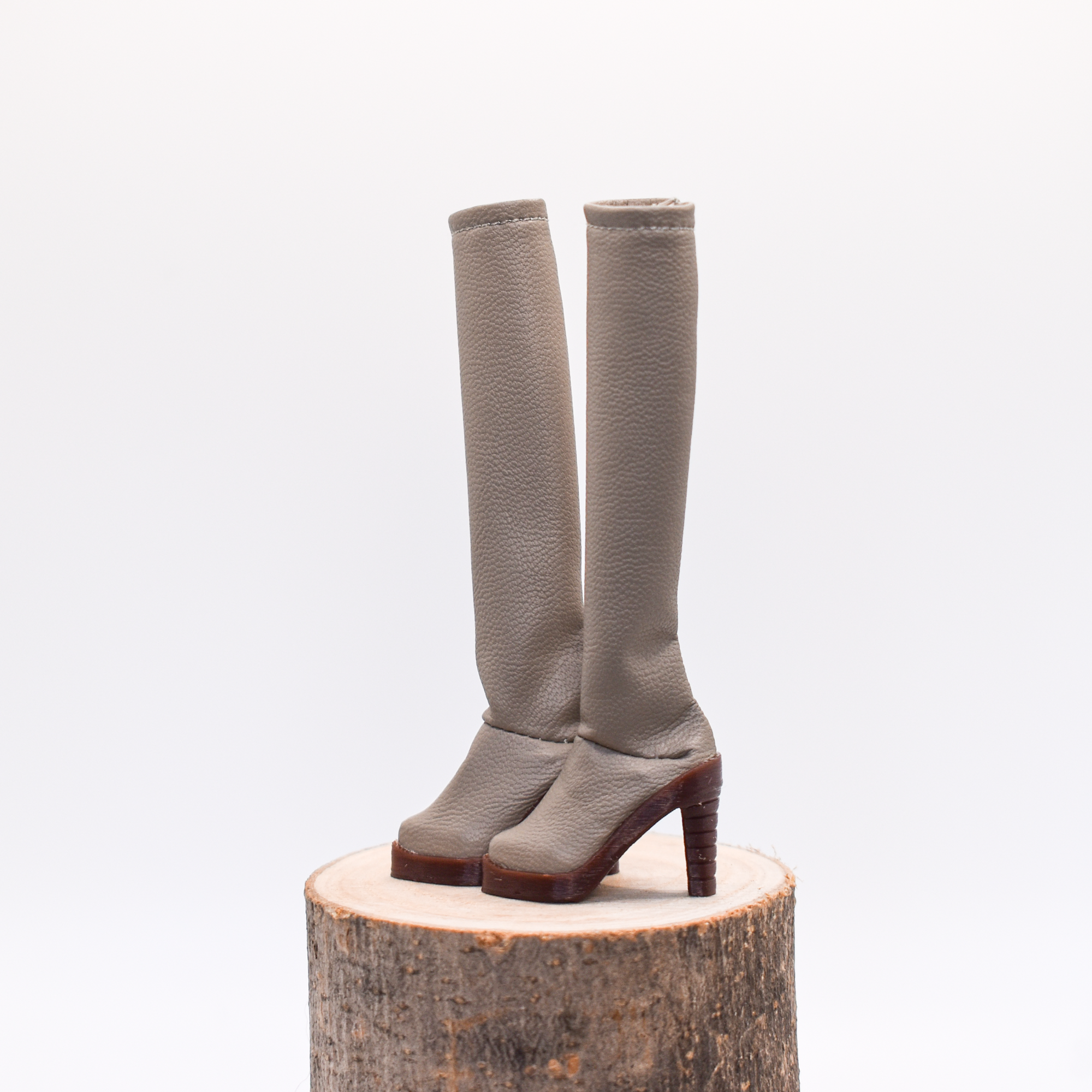 Bottes taupe à talons hauts - Bélier