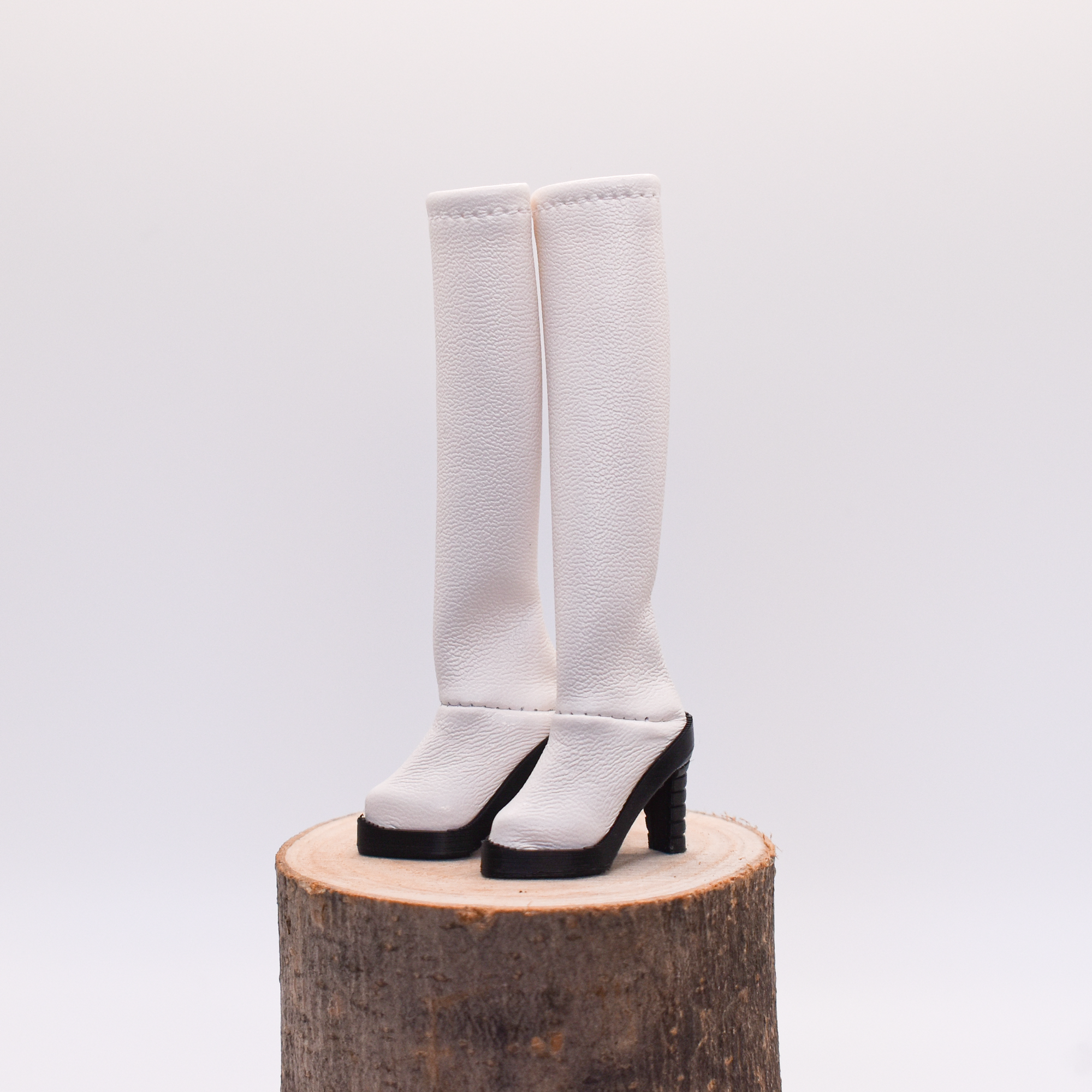 Bottes blanches à talons hauts - Domino