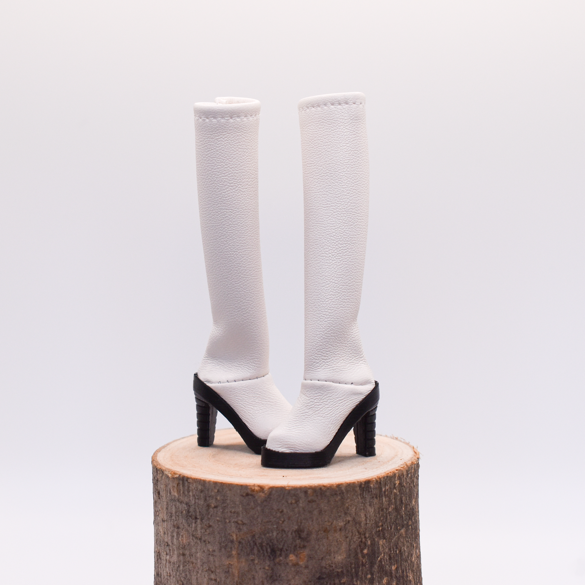 Bottes blanches à talons hauts - Domino