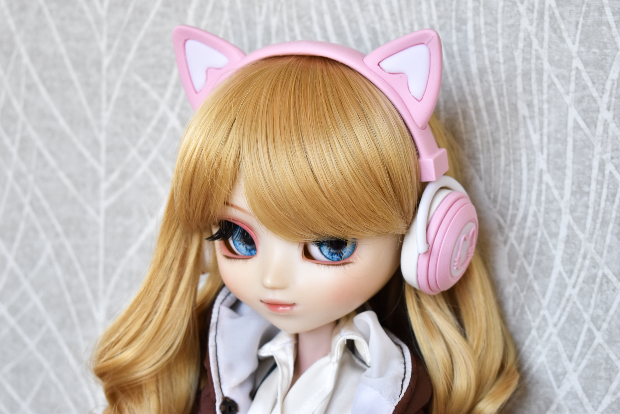 Casque audio - Chat rose