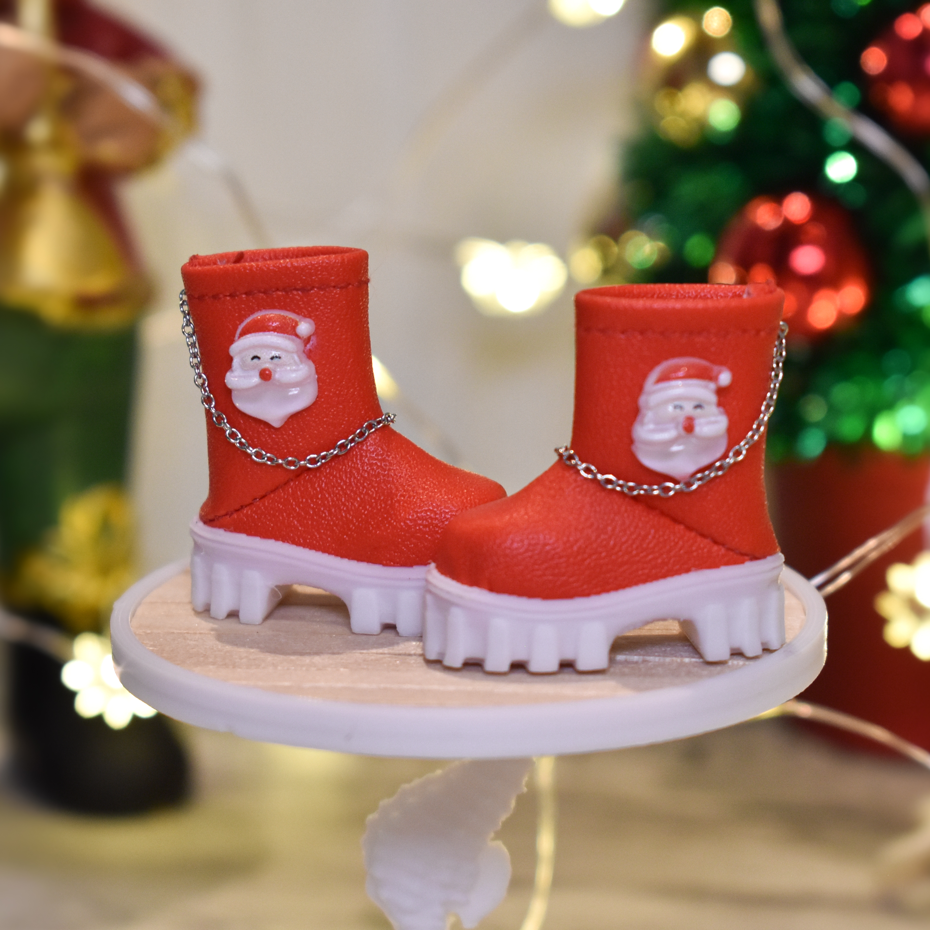 Bottines rouges de Noël - Père Noël