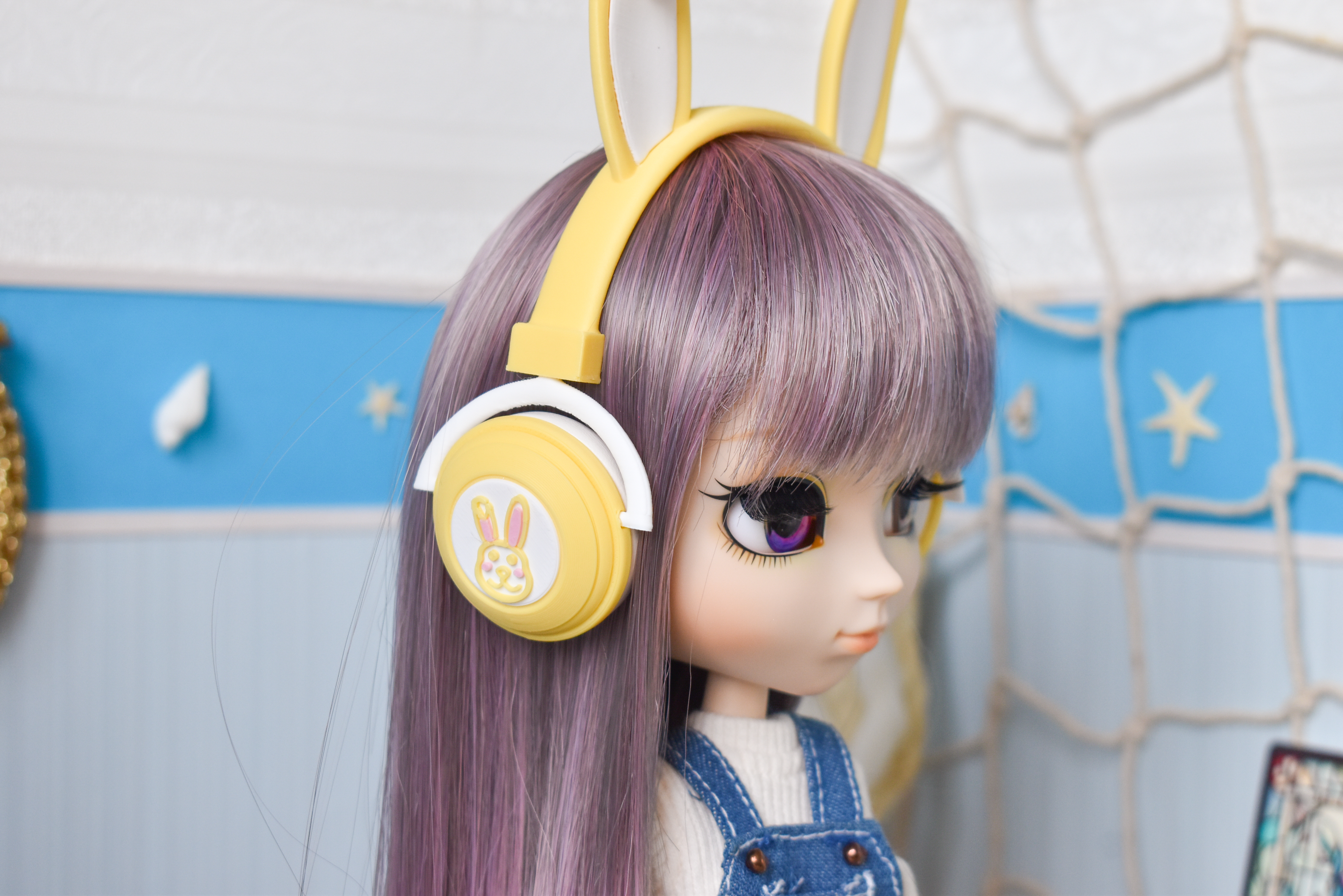 Casque audio - Lapin jaune