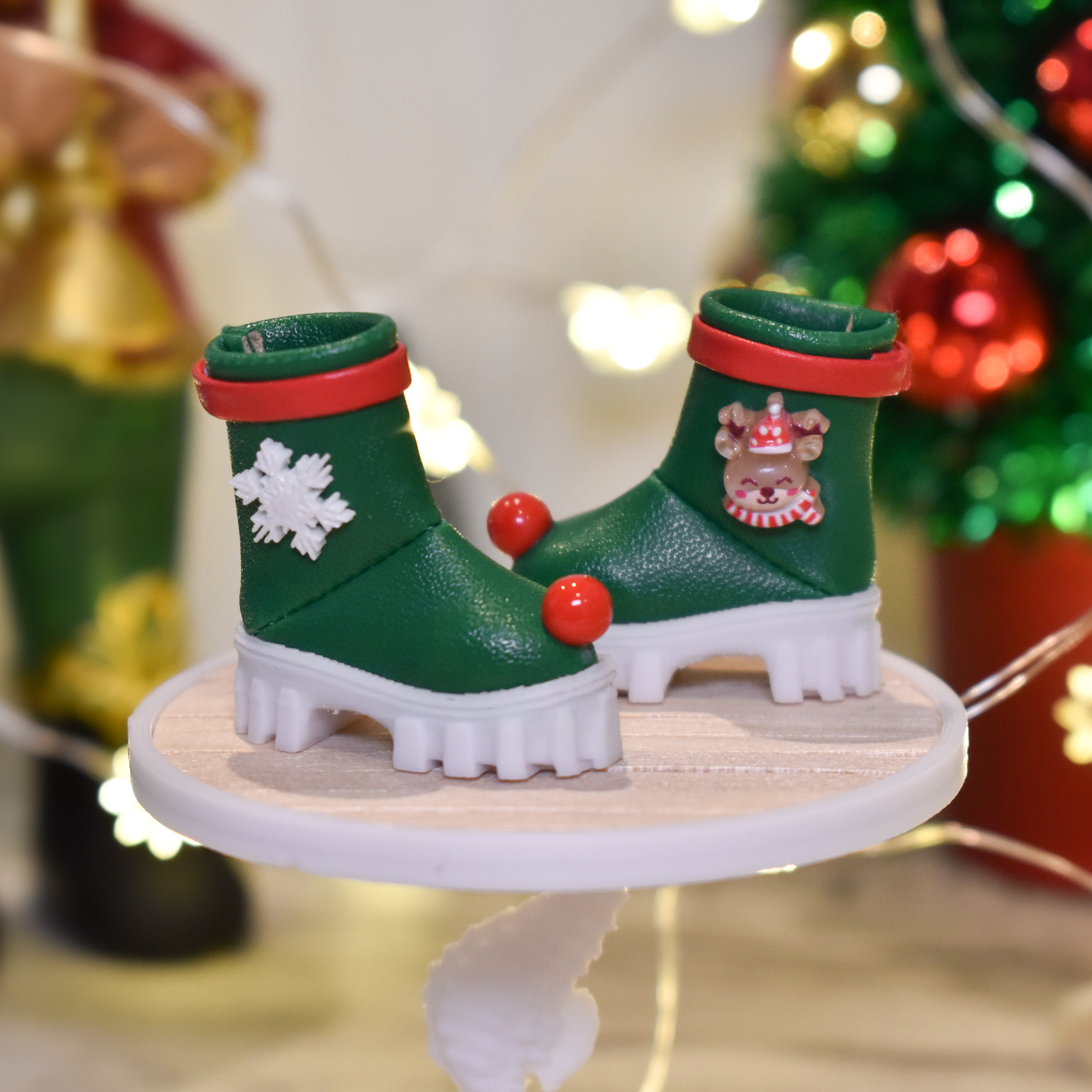 Bottines vertes de Noël - Lutins