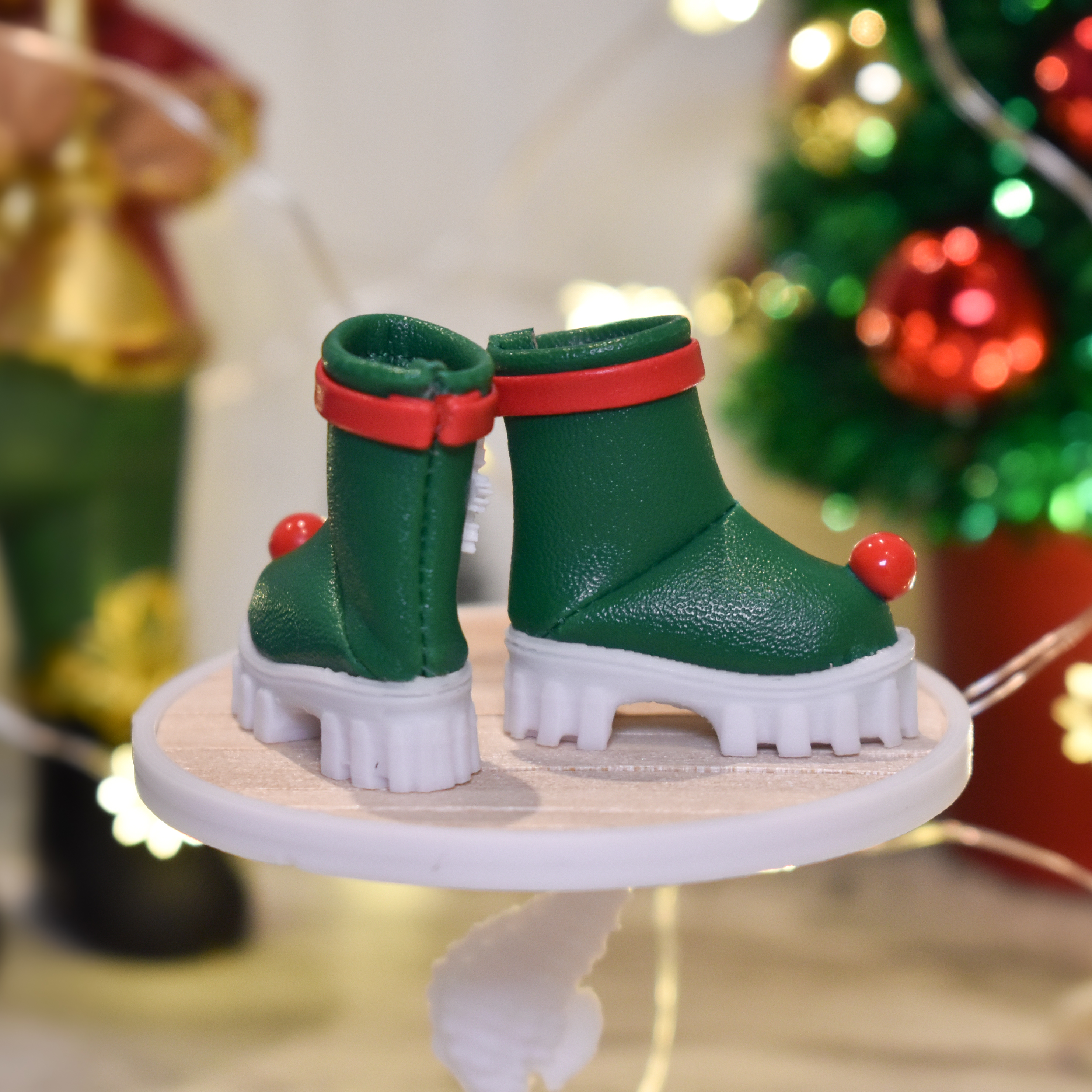 Bottines vertes de Noël - Lutins