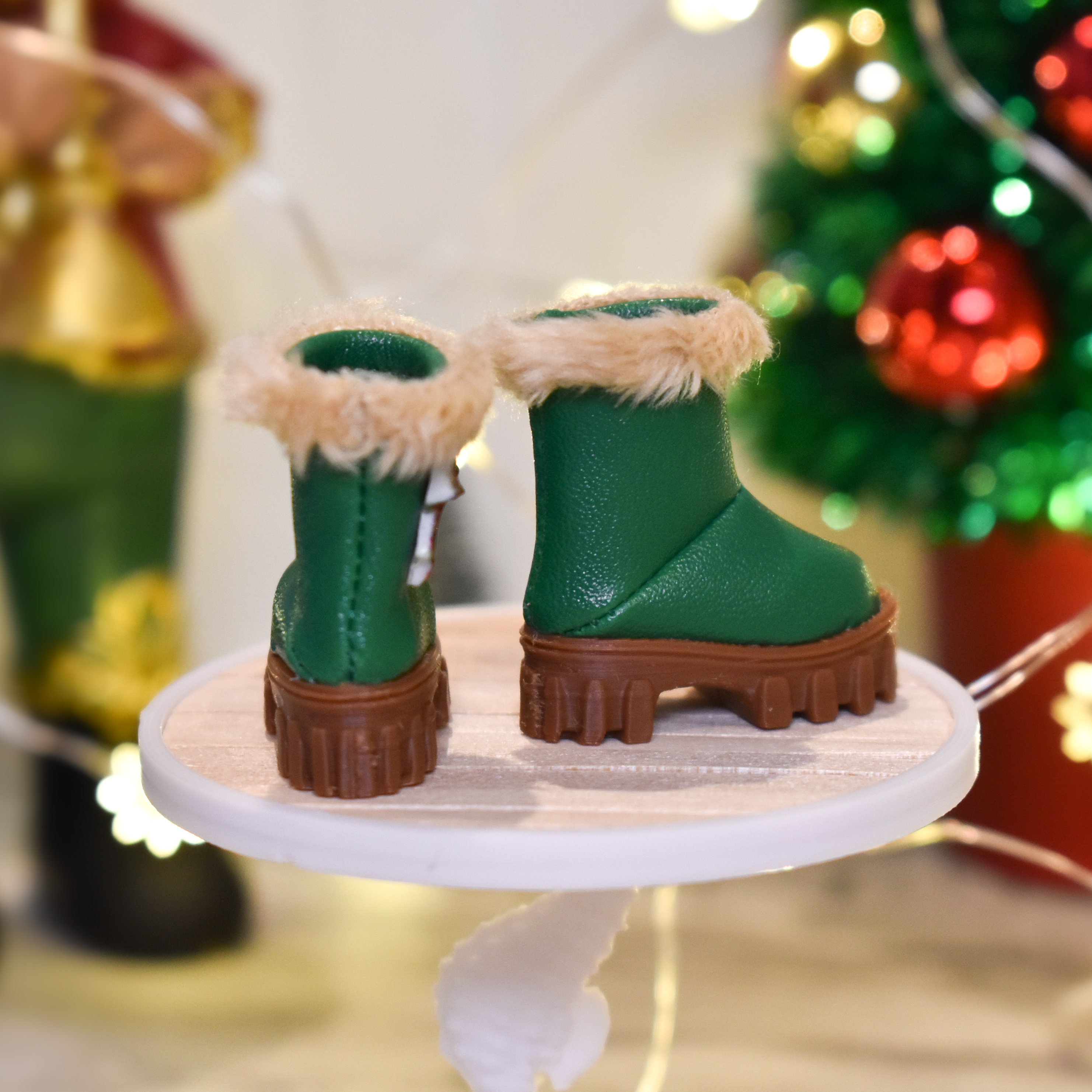 Bottines vertes de Noël - Sapin