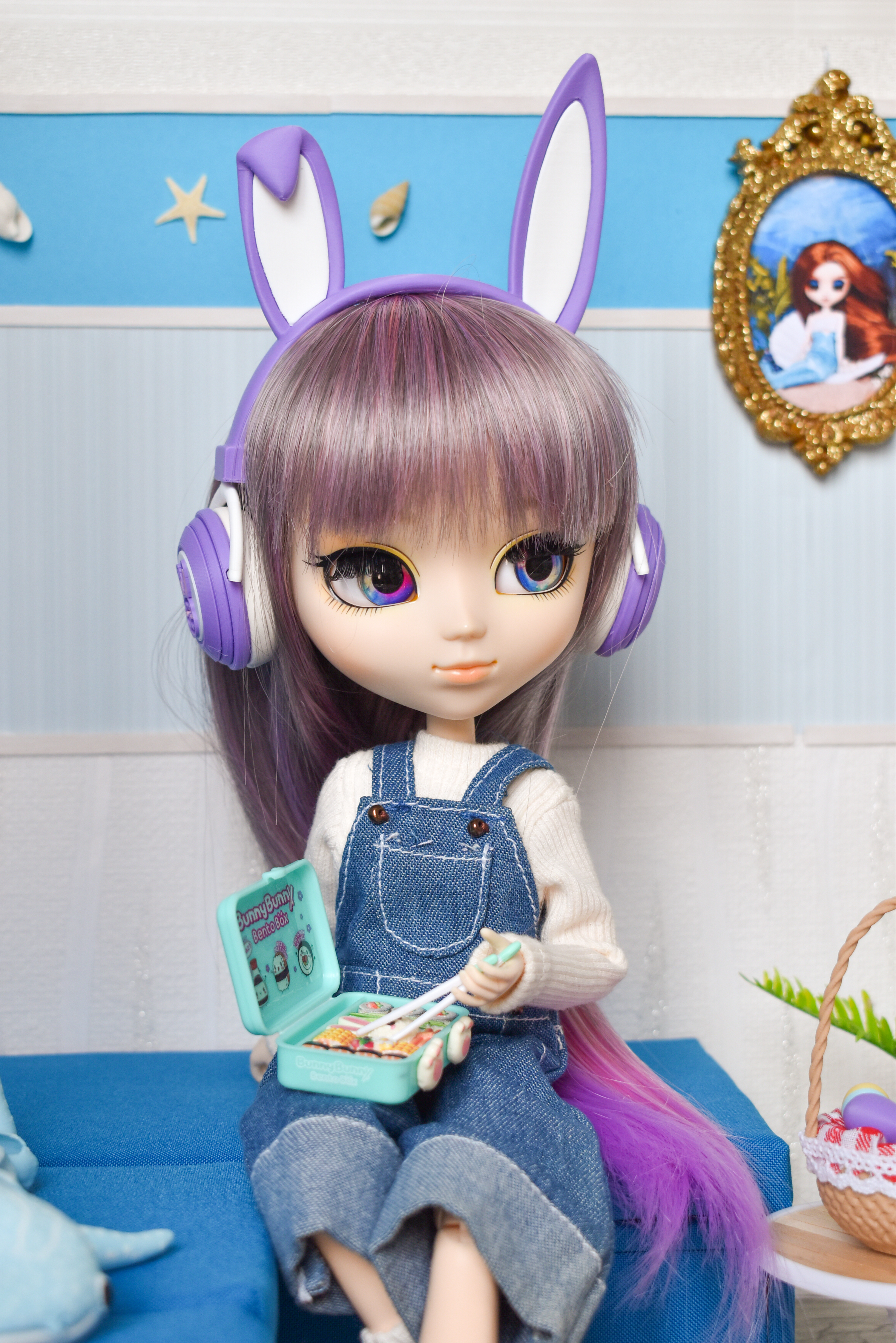 Casque audio - Lapin violet
