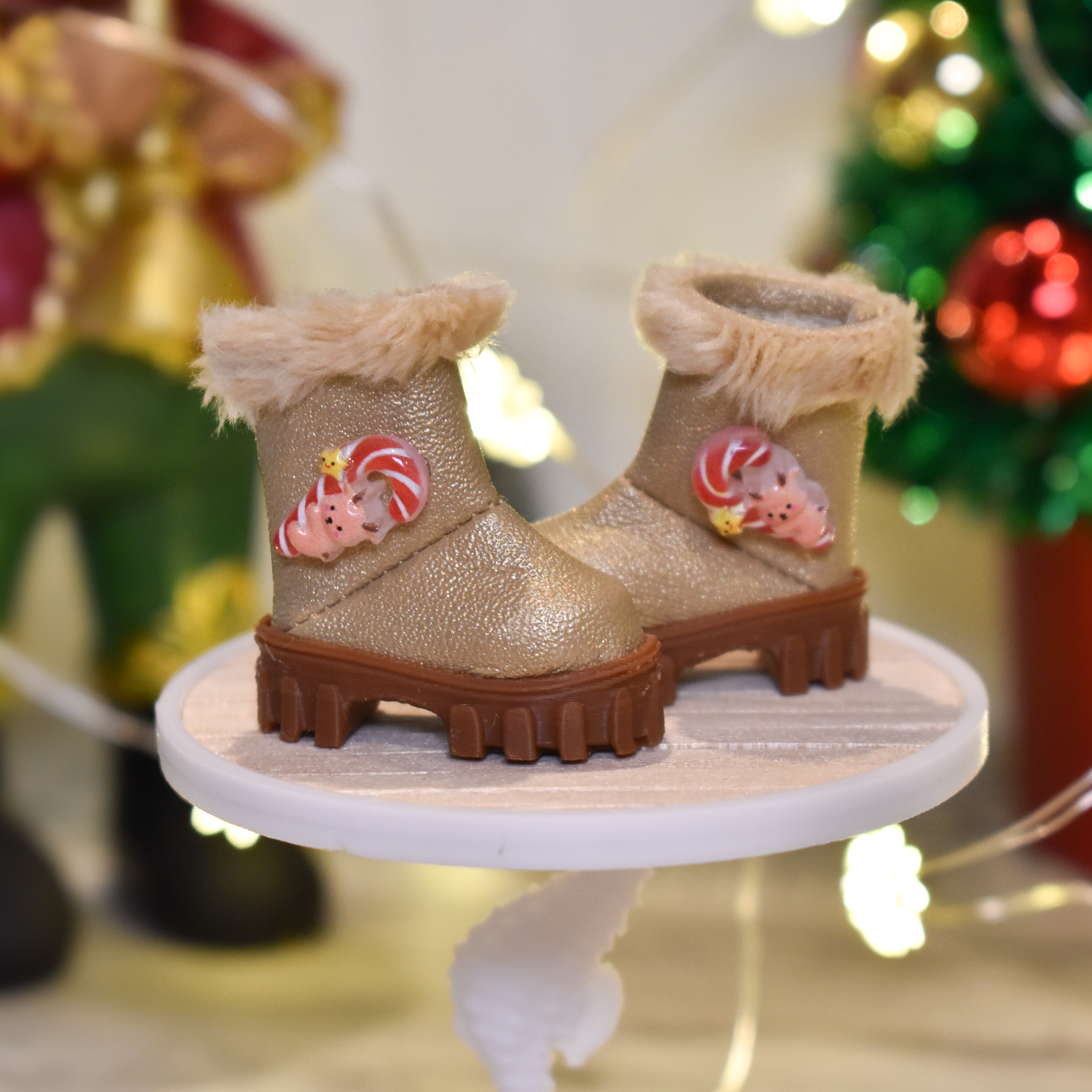 Bottines dorées de Noël - Rennes