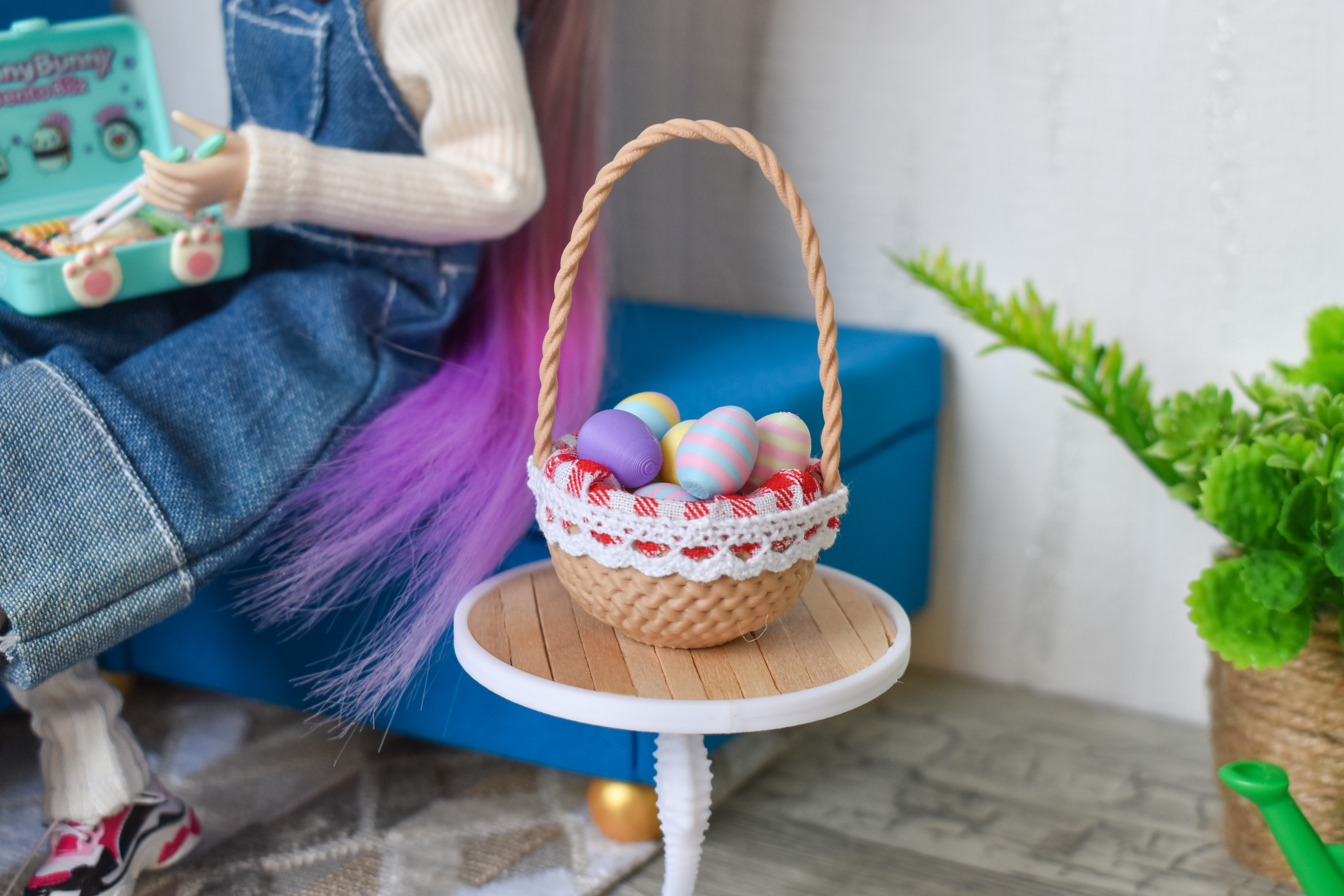 Panier d'oeufs de Pâques