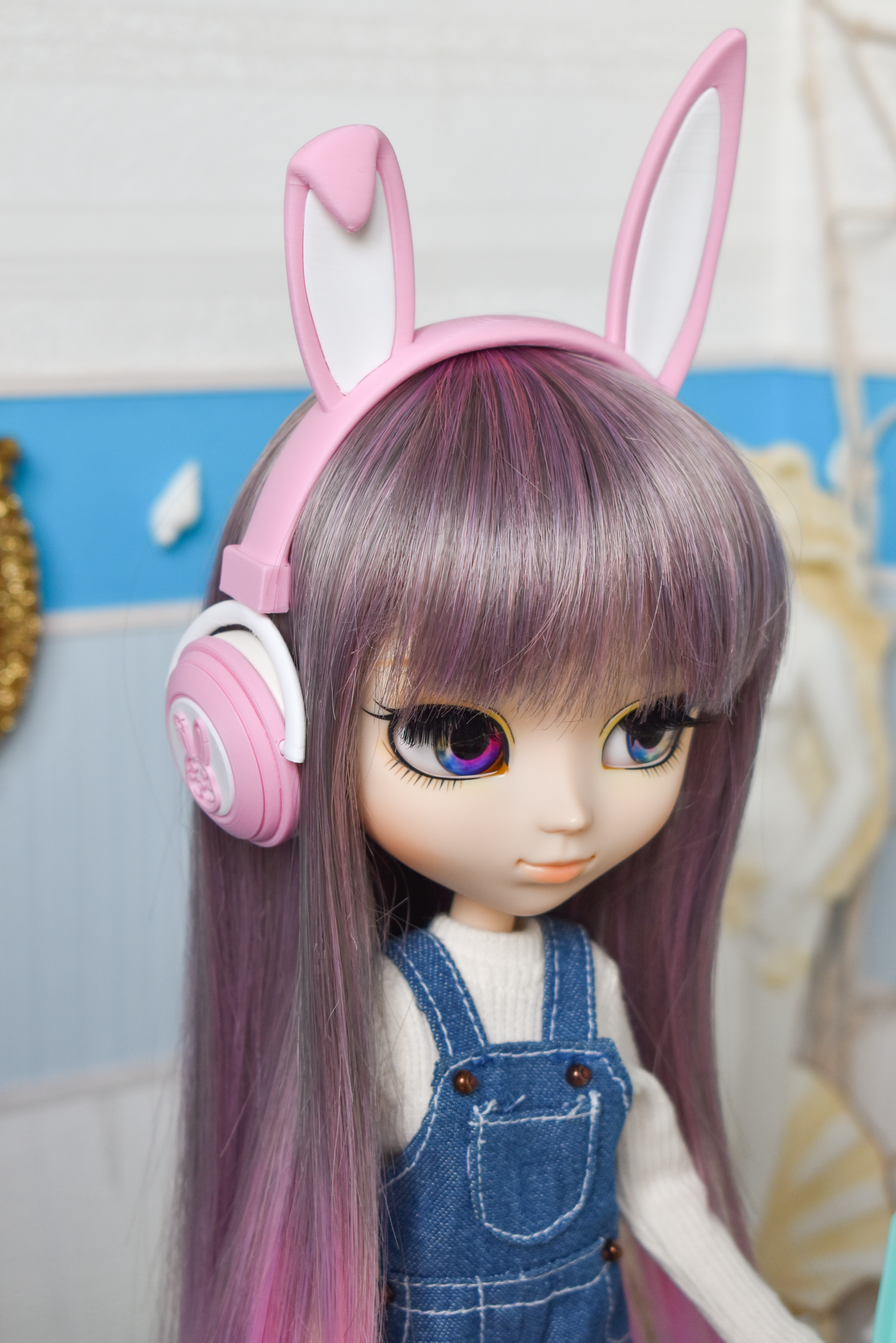 Casque audio - Lapin rose