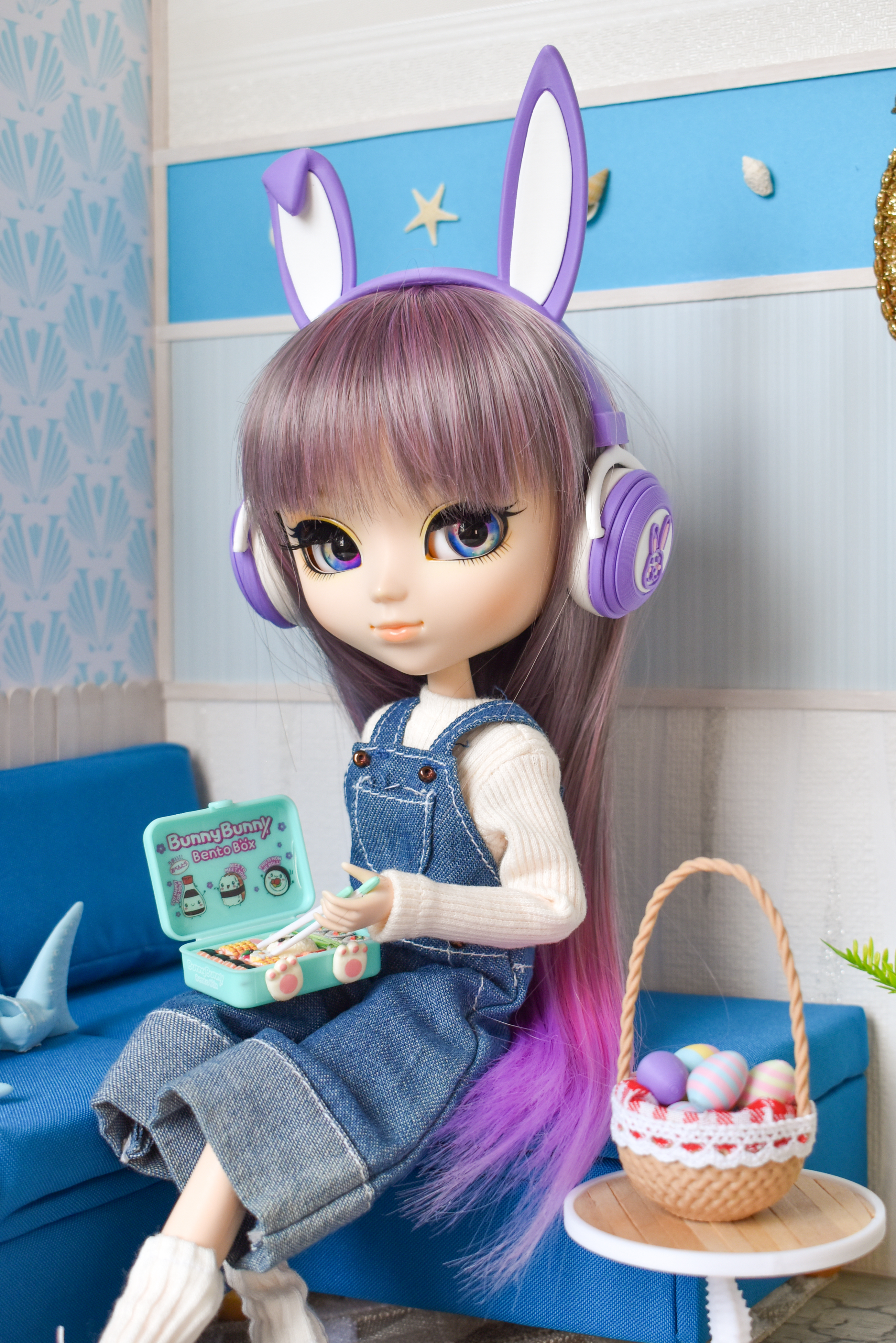 Casque audio - Lapin violet