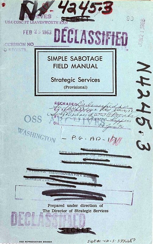 Simple Sabotage Field Manual