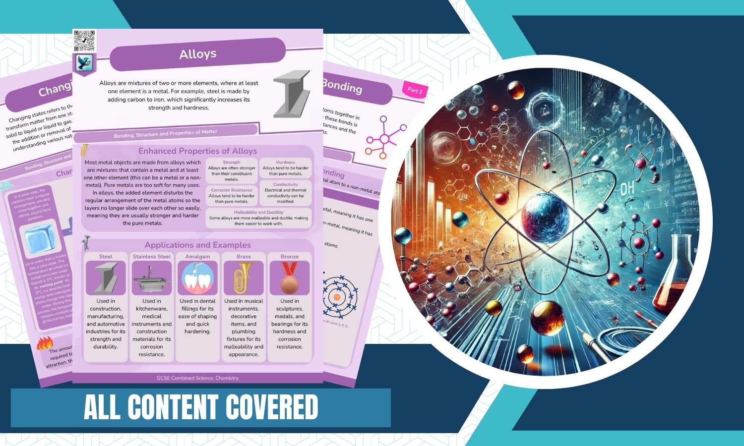 Combined Science: Chemistry Revision Posters - Bonding, Structure and Properties of Matter