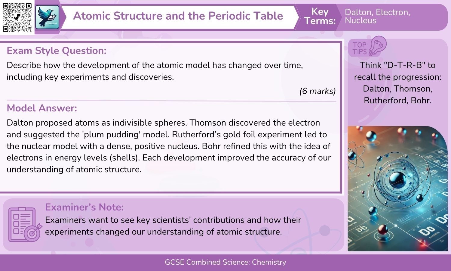 Combined Science: Chemistry 30+ Six Mark Model Answers