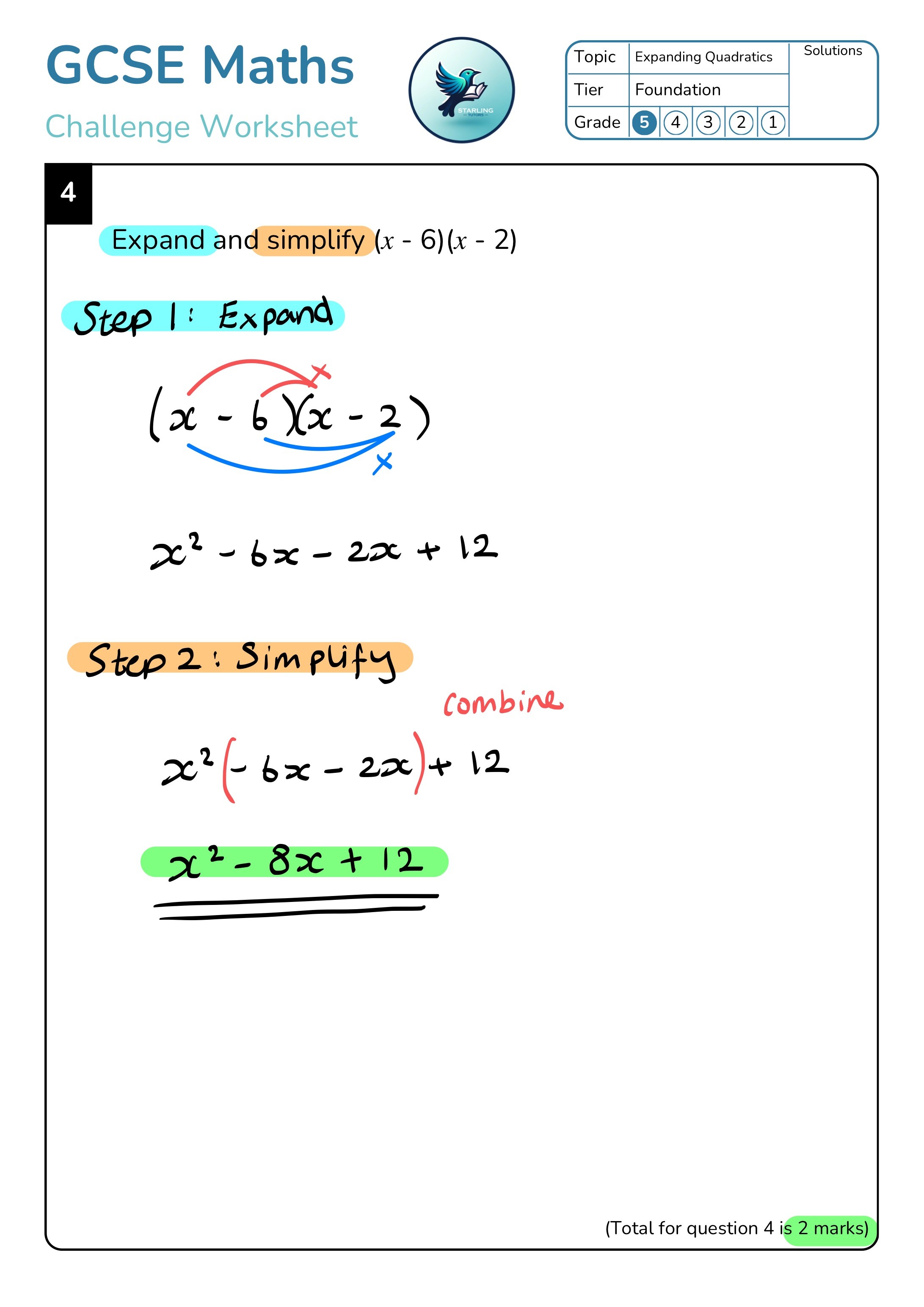 GCSE Maths: Expanding Quadratics