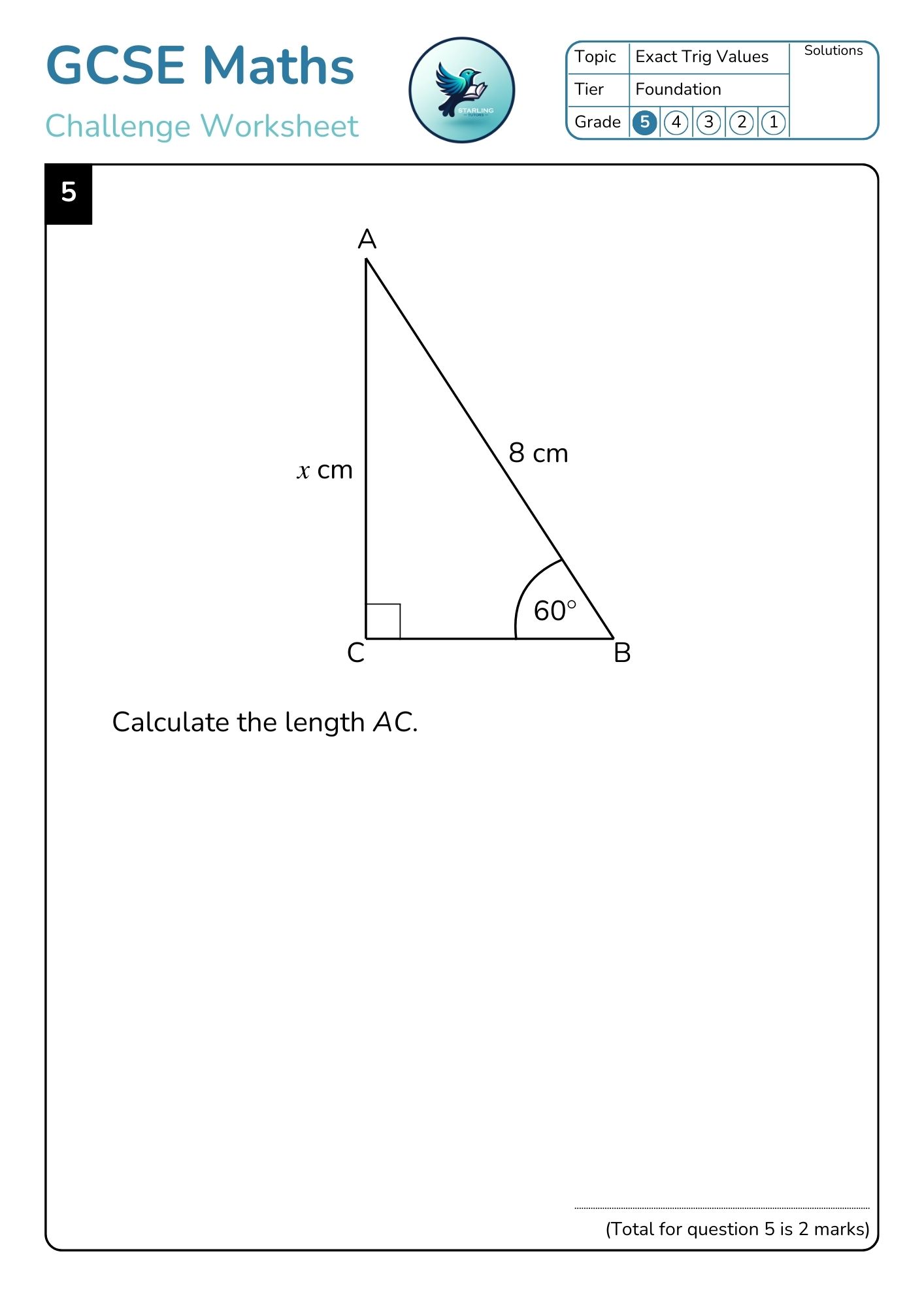 GCSE Maths: Exact Trig Values