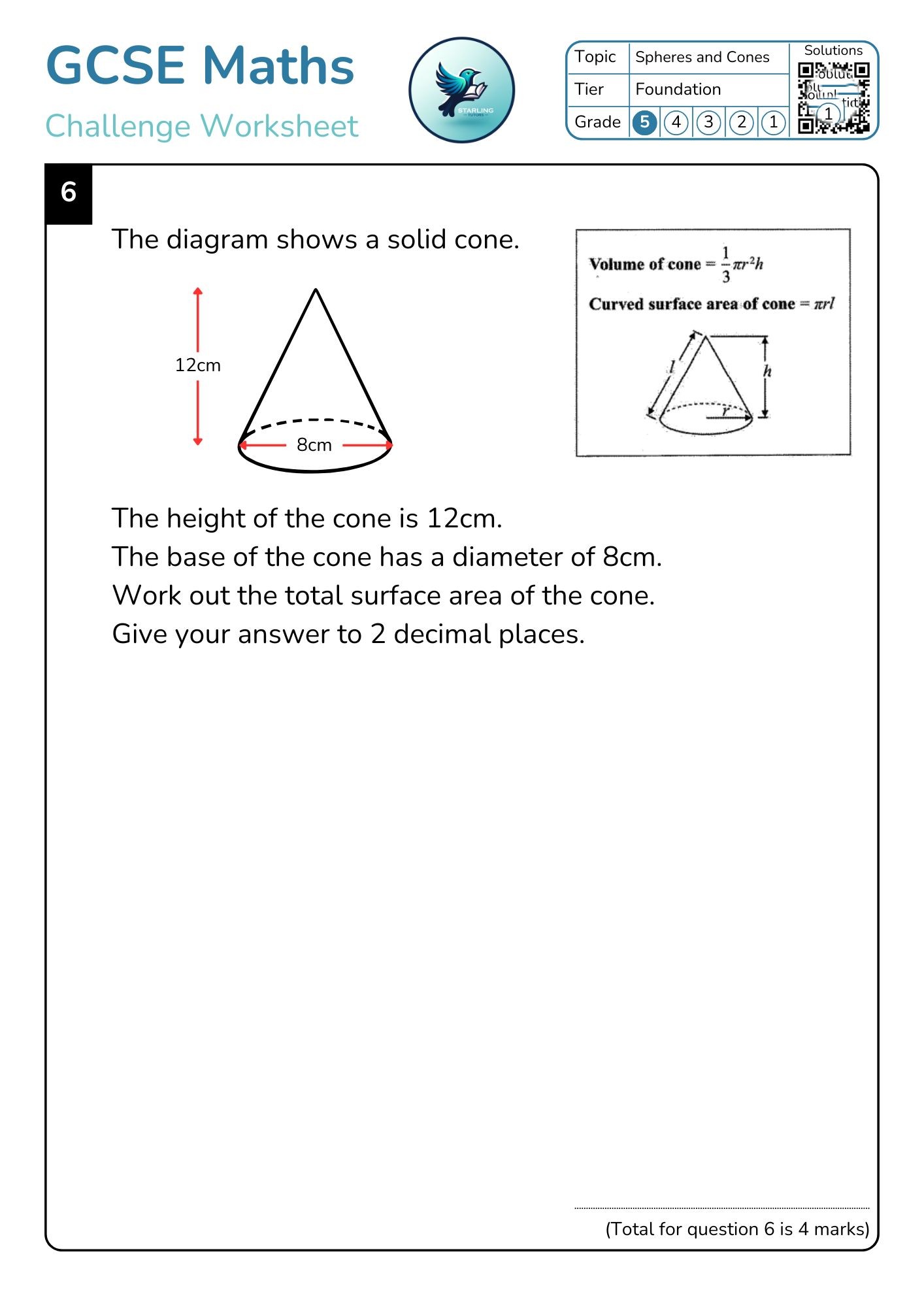 GCSE Maths: Spheres and Cones
