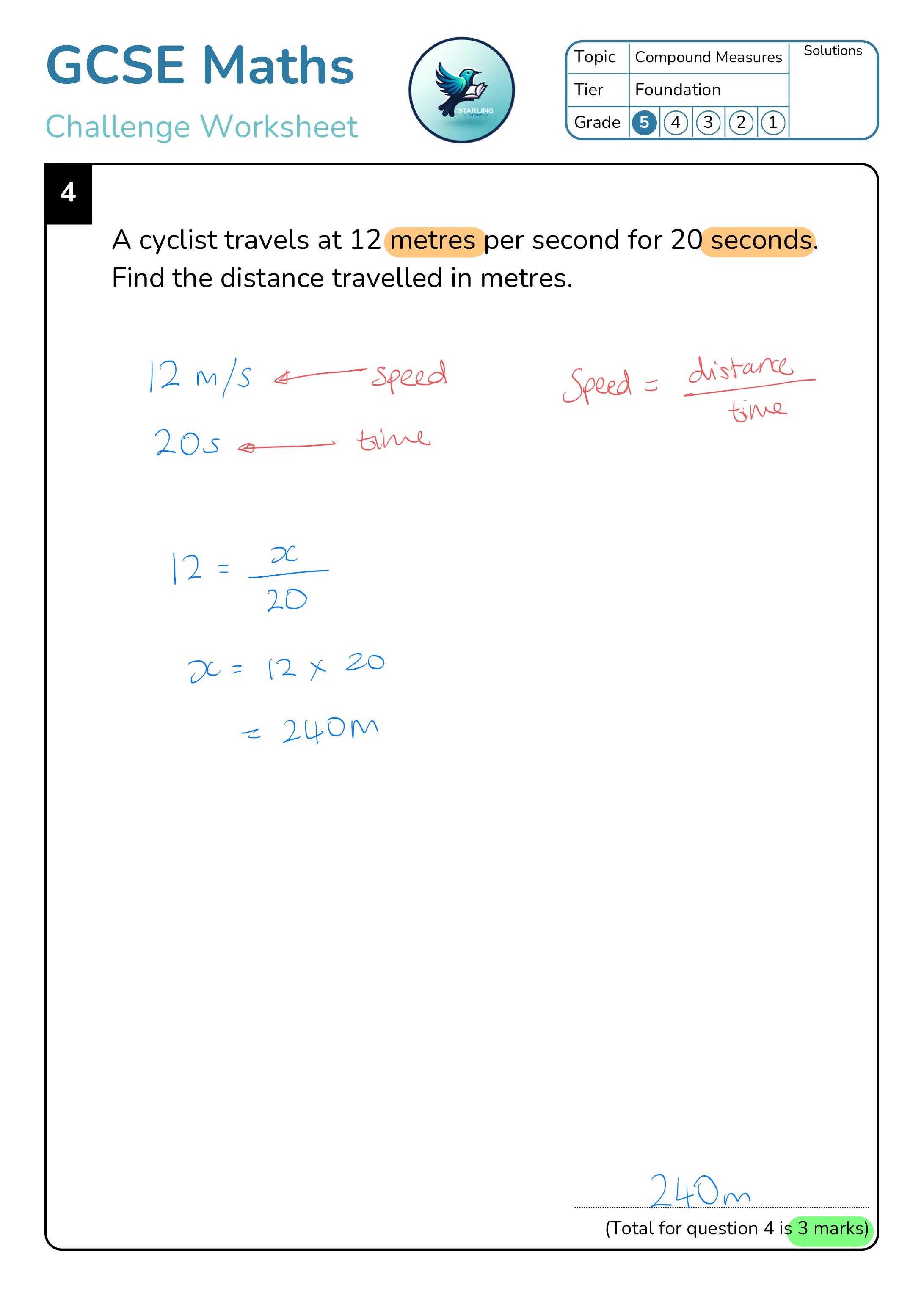 GCSE Maths: Compound Measures