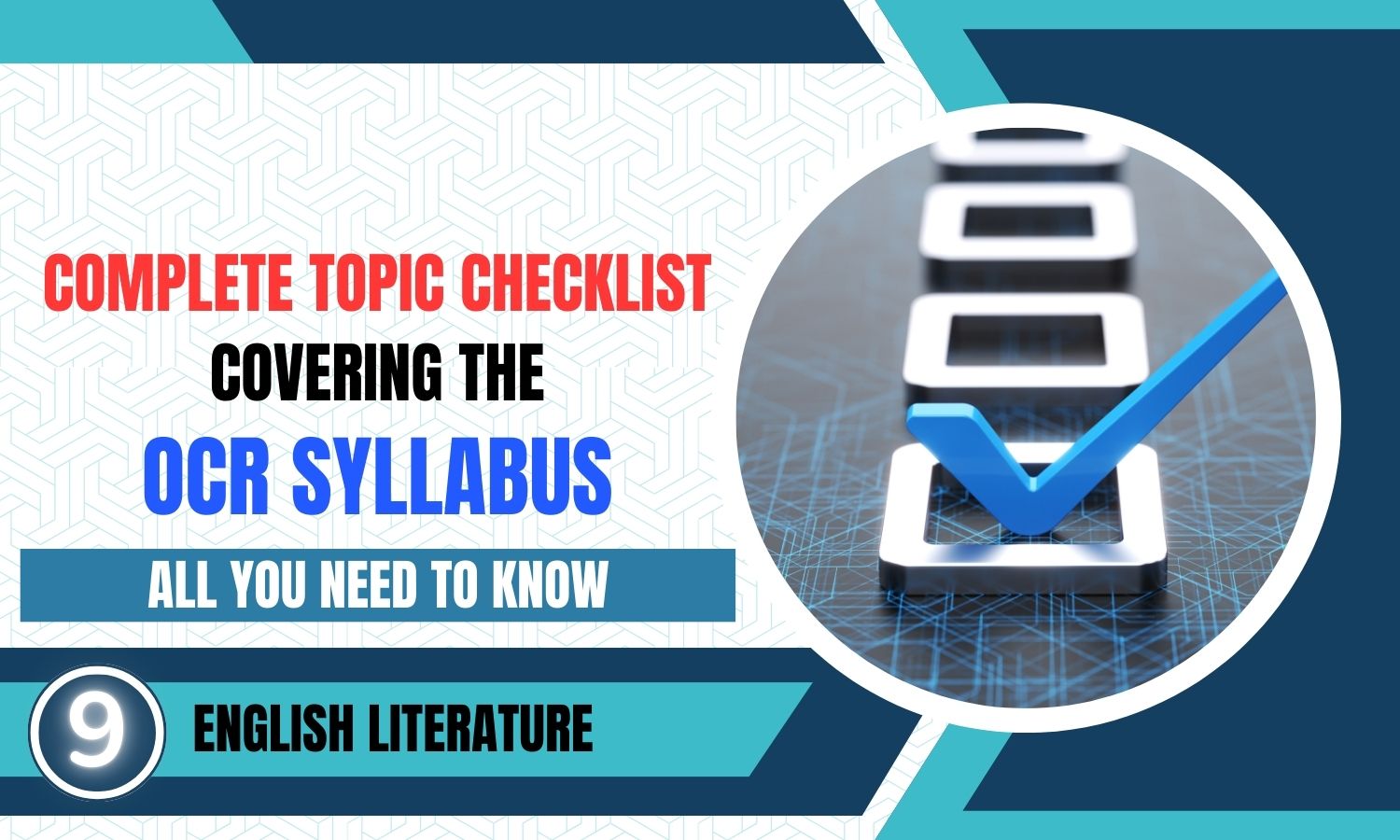 GCSE English Lit: OCR Topic Checklist