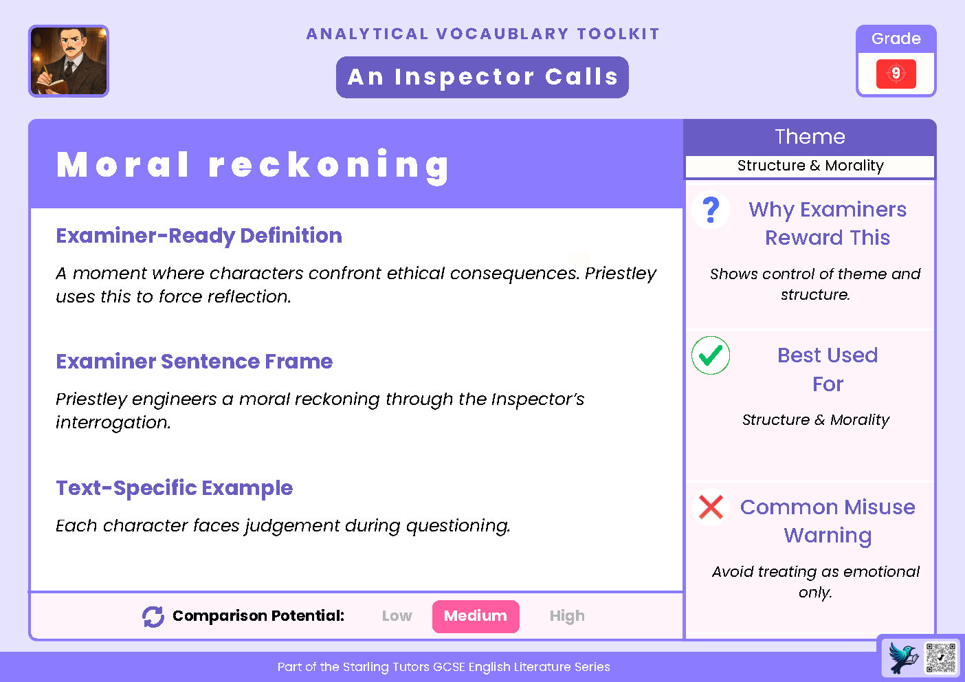 GCSE English Literature: An Inspector Calls - Vocab Toolkit