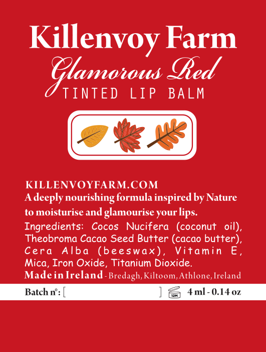 "Glamorous Red" Natural Tinted Lip Balm (non-greasy)