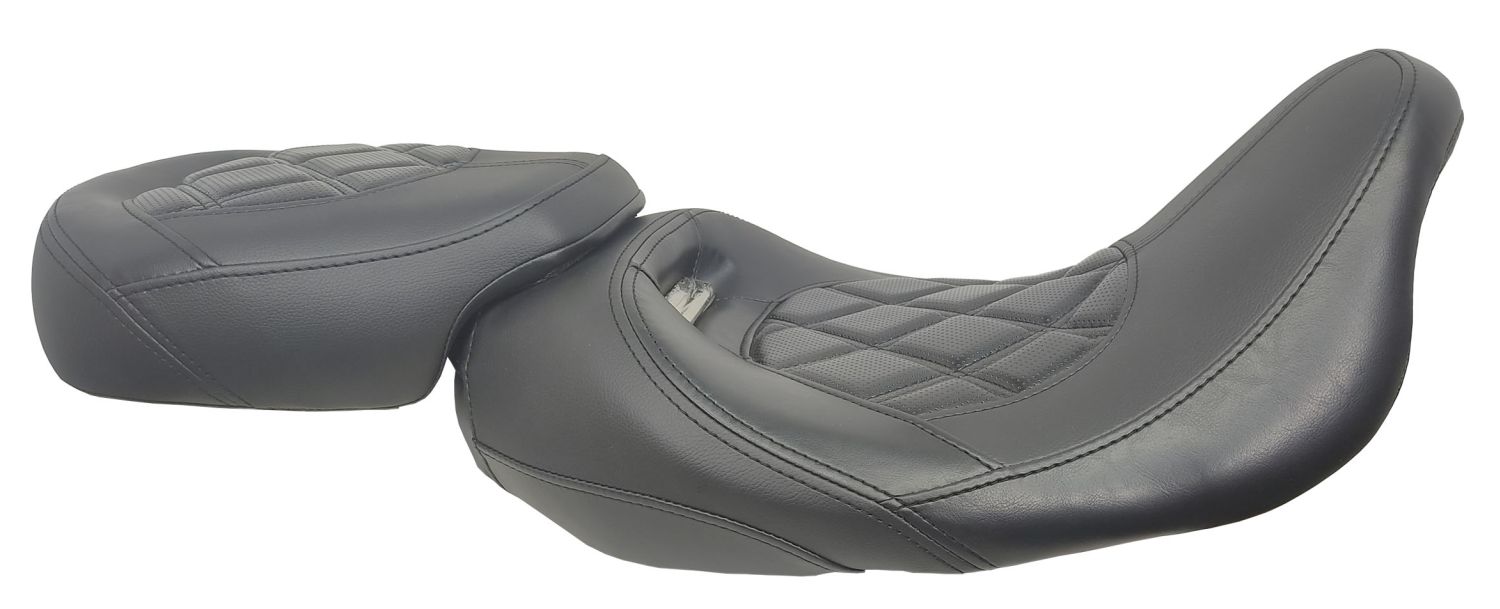 HARLEY DAVIDSON TOURING LOW PROFILE GEL SEAT WITH PASSENGER PILLION