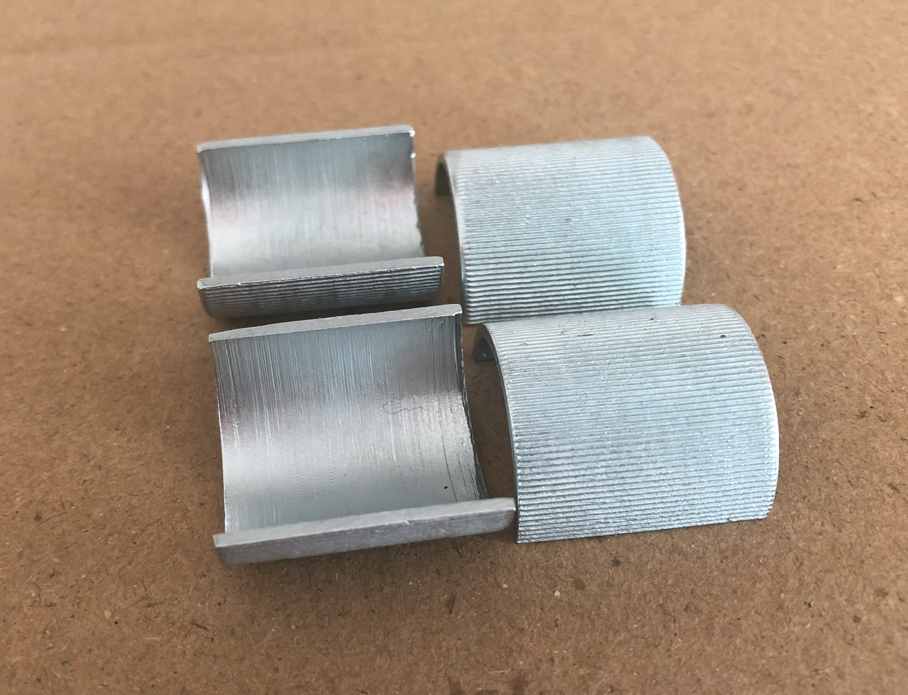 Motorcycle Handlebar Risers Spacers / Reducers 7/8" Handlebars to 1" Bar Mounts Risers Clamps Conversion Shims - Set of 4 