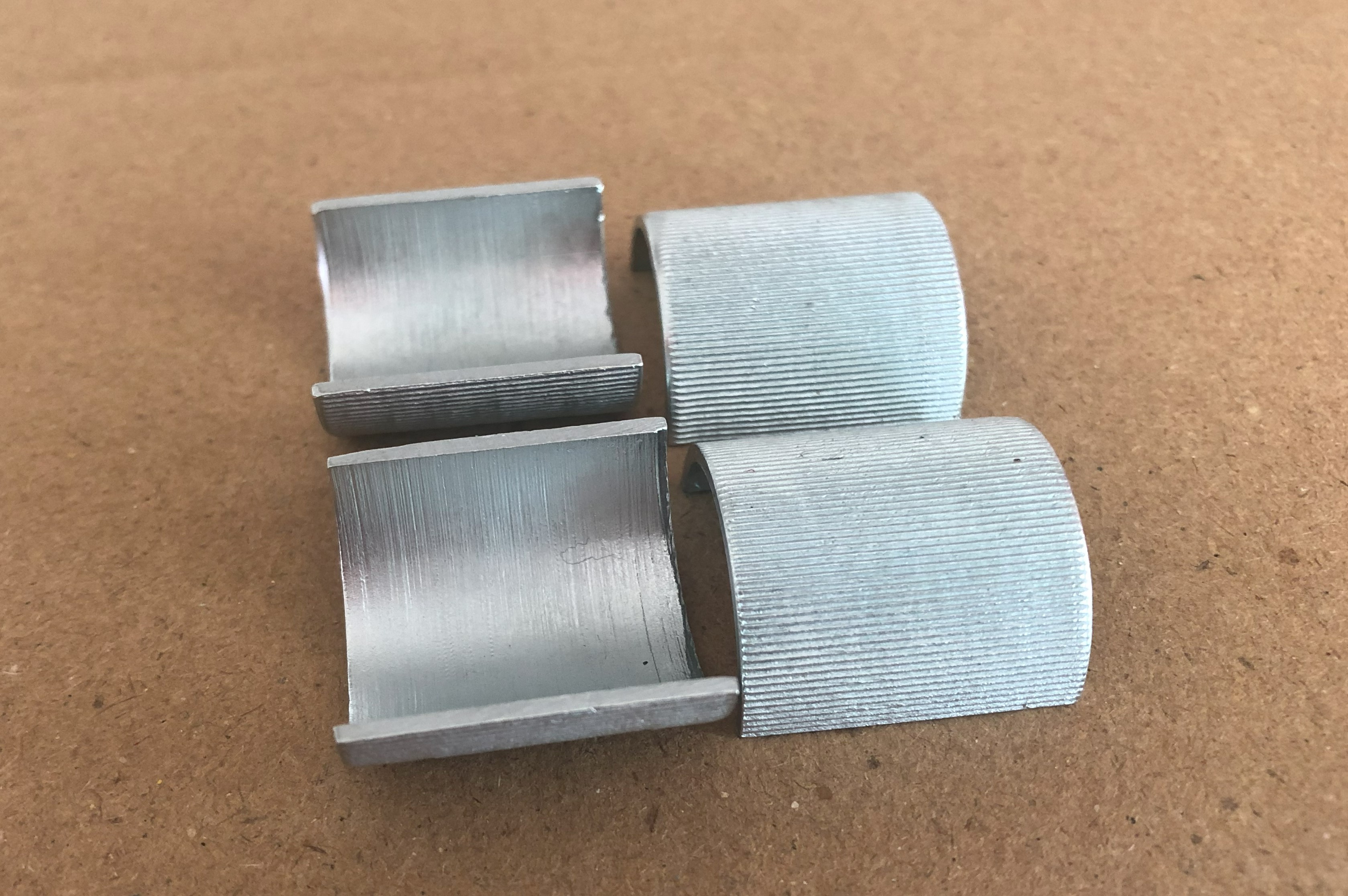 Motorcycle Handlebar Risers Spacers / Reducers 7/8" Handlebars to 1" Bar Mounts Risers Clamps Conversion Shims - Set of 4 