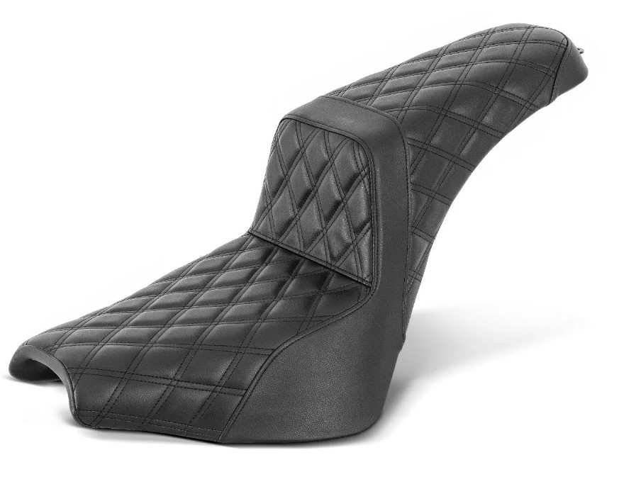 Harley Davidson Dyna FXD , FXDWG Double Diamond Stitch 2-UP Driver Gel Seat 2006-2017