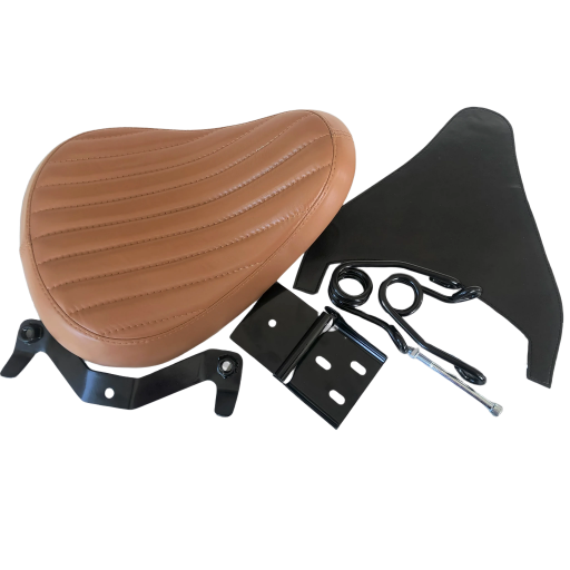 Harley Davidson Sportster Genuine Leather Seat with Kit Springs XL883 XL1200