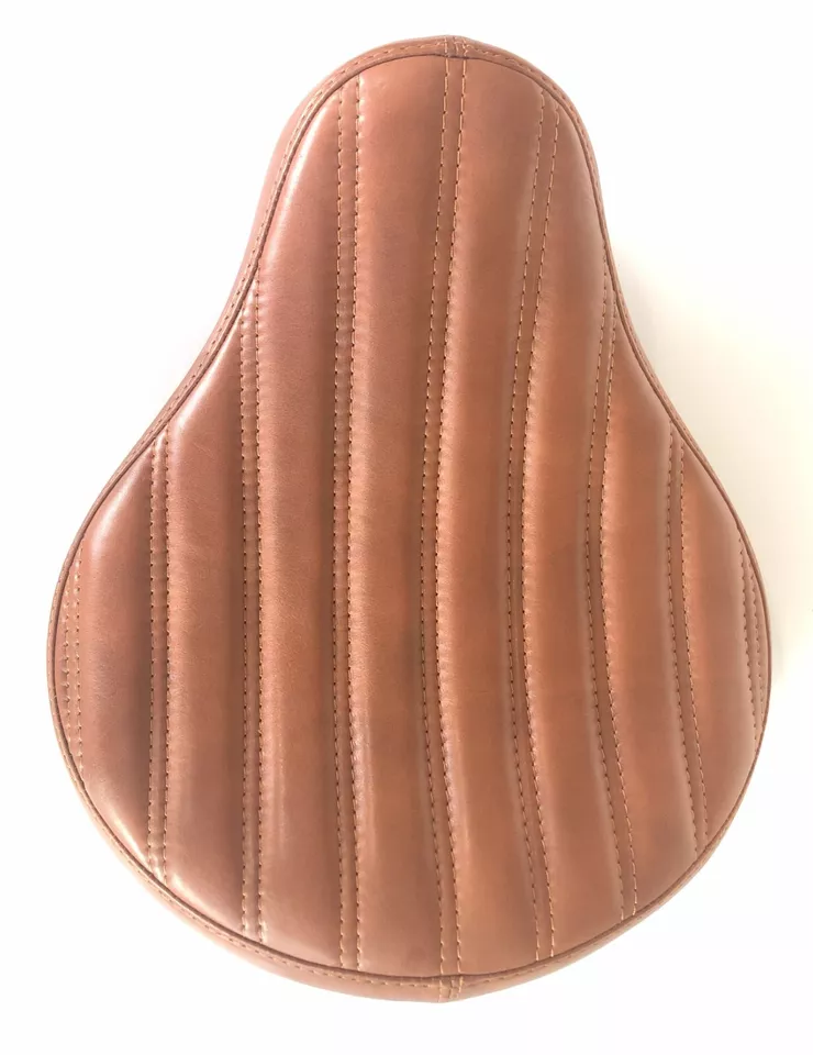 Real Leather Universal Solo Seat Harley Yamaha Chopper Bobber Honda Triumph