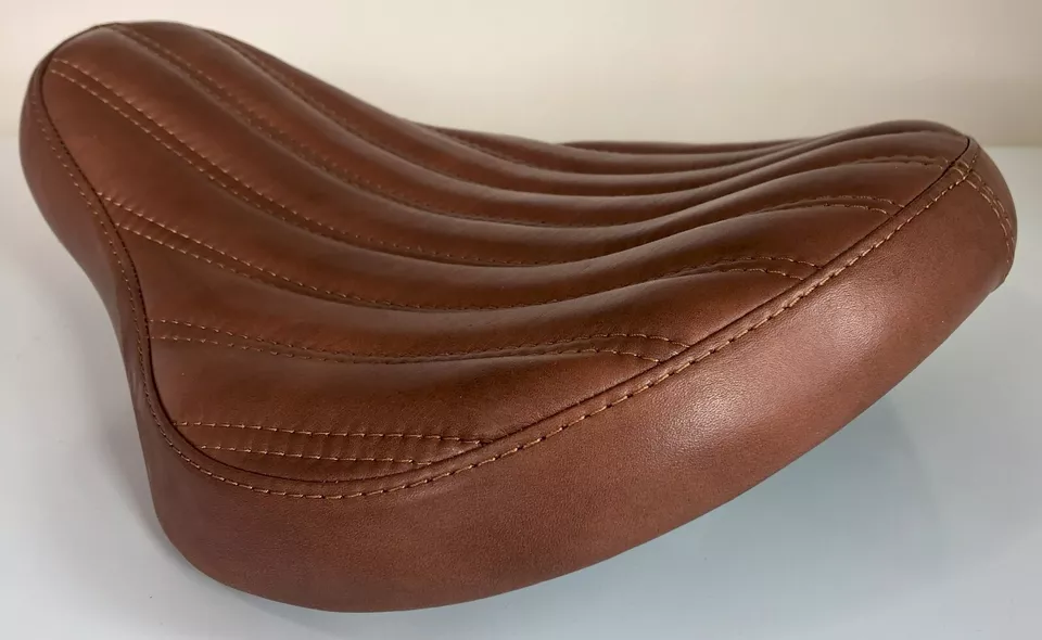 Real Leather Universal Solo Seat Harley Yamaha Chopper Bobber Honda Triumph