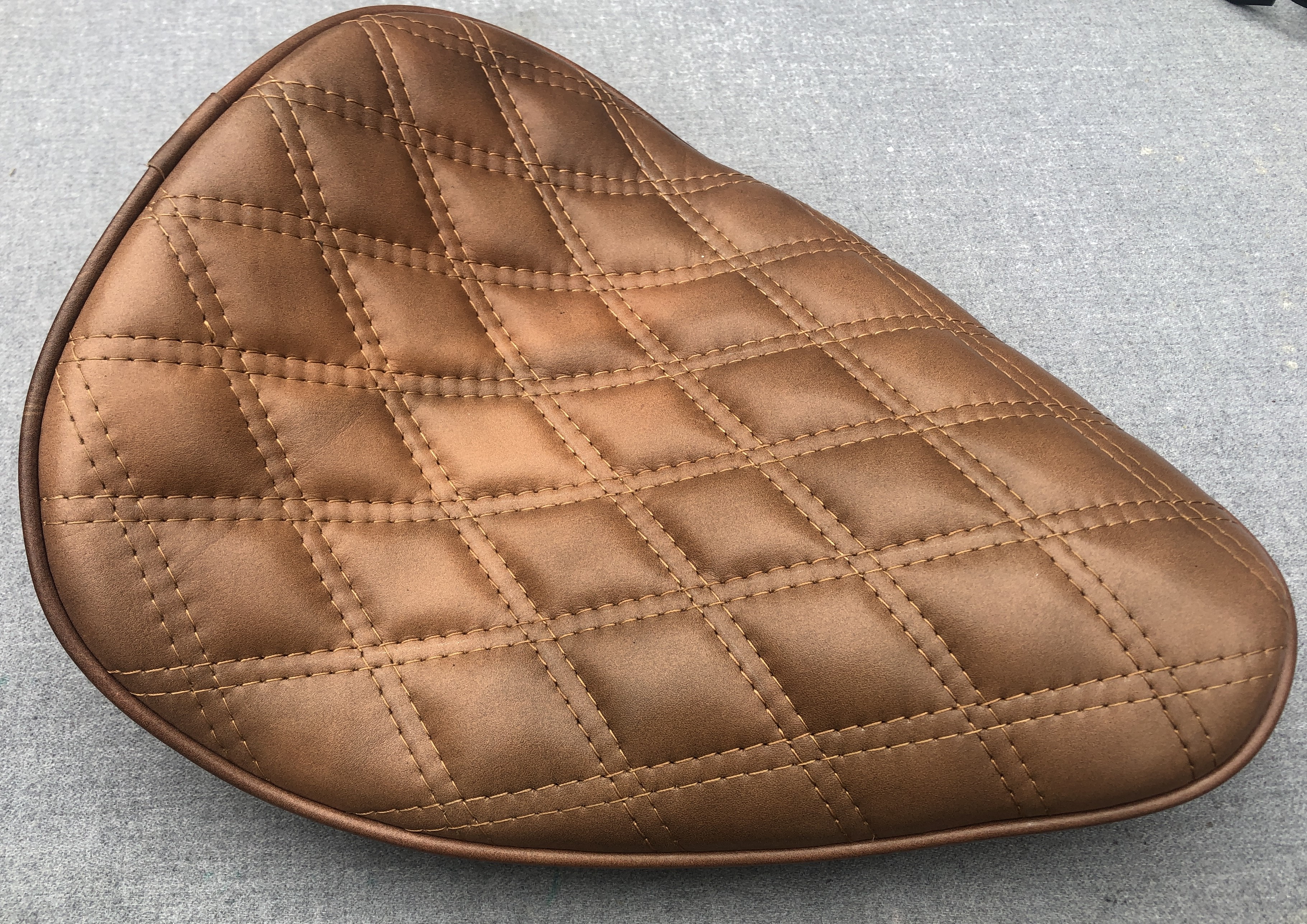 Thin High Back Seat Genuine Leather Harley Yamaha Chopper Bobber Honda Triumph