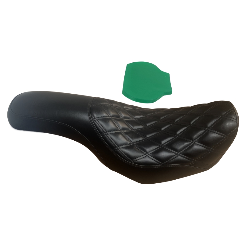 Harley Davidson Dyna FXD , FXDWG Double Pleated Stitch 2-UP Driver Gel Seat 2006-2017