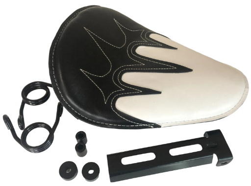 Universal High Back Solo Seat Harley Yamaha Chopper Bobber Honda Triumph +spring