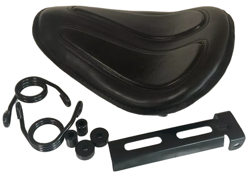 Universal High Back Solo Seat Harley Yamaha Chopper Bobber Honda Triumph +spring