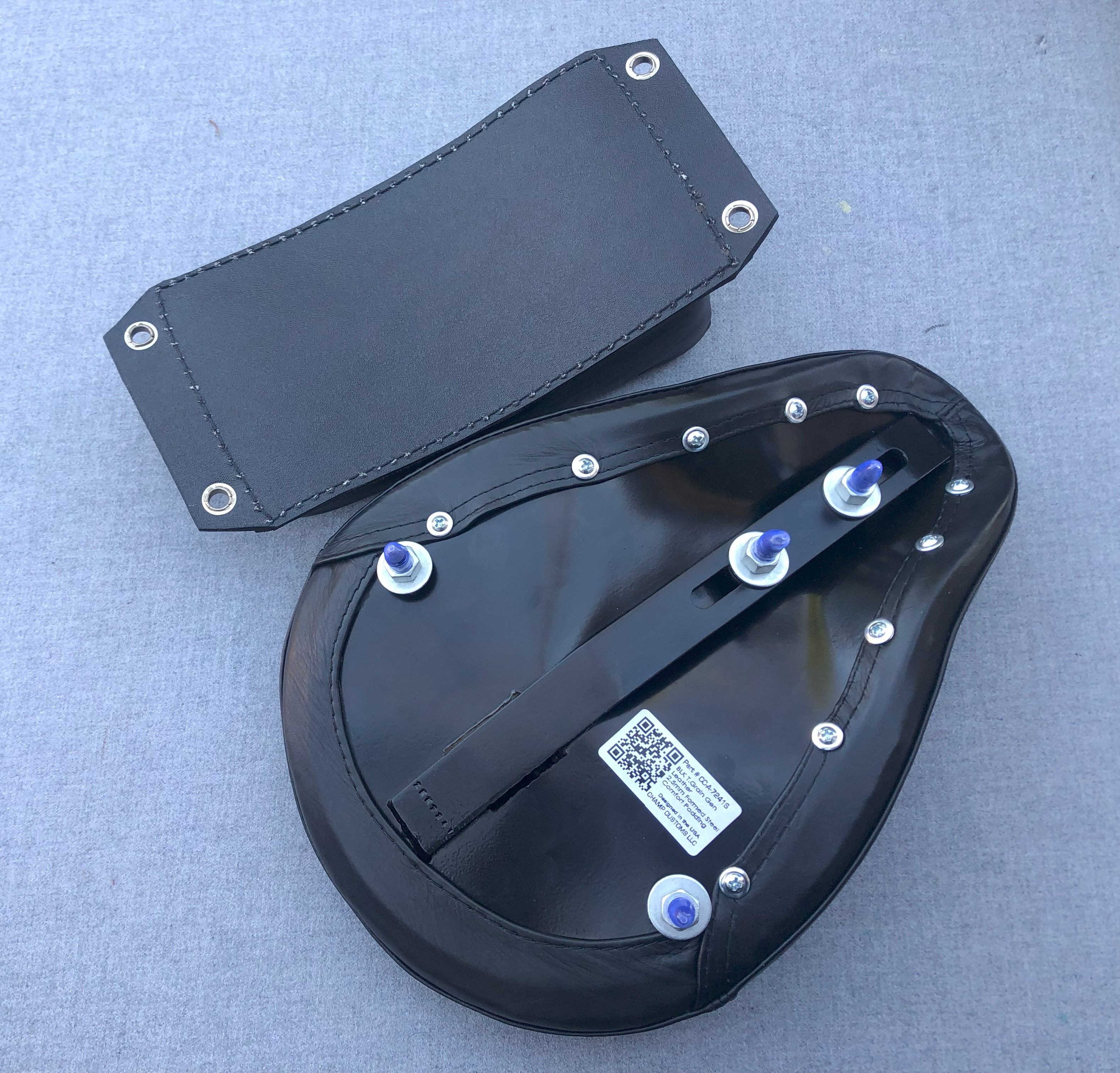 Harley Chopper Bobber Triumph Knucklehead Vintage Bates Style Real Leather Seat & Pillion