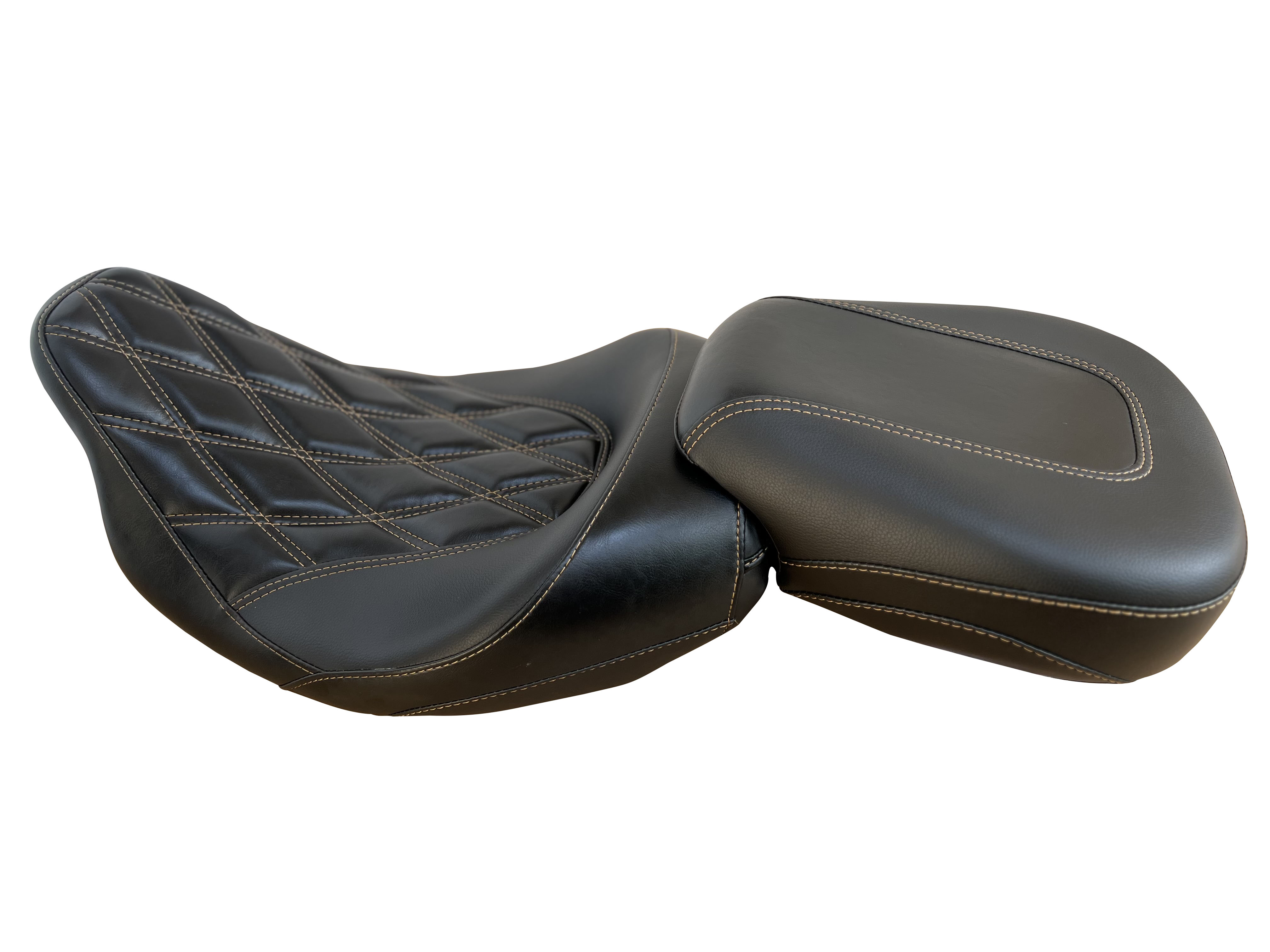 Harley Davidson Low profile Touring Seat with Passenger Pillion.
