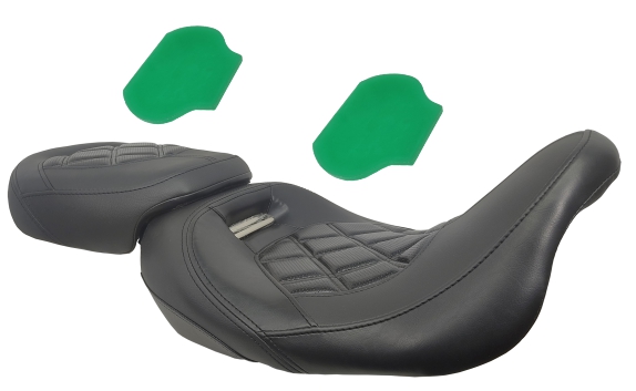 HARLEY DAVIDSON TOURING LOW PROFILE GEL SEAT WITH PASSENGER PILLION