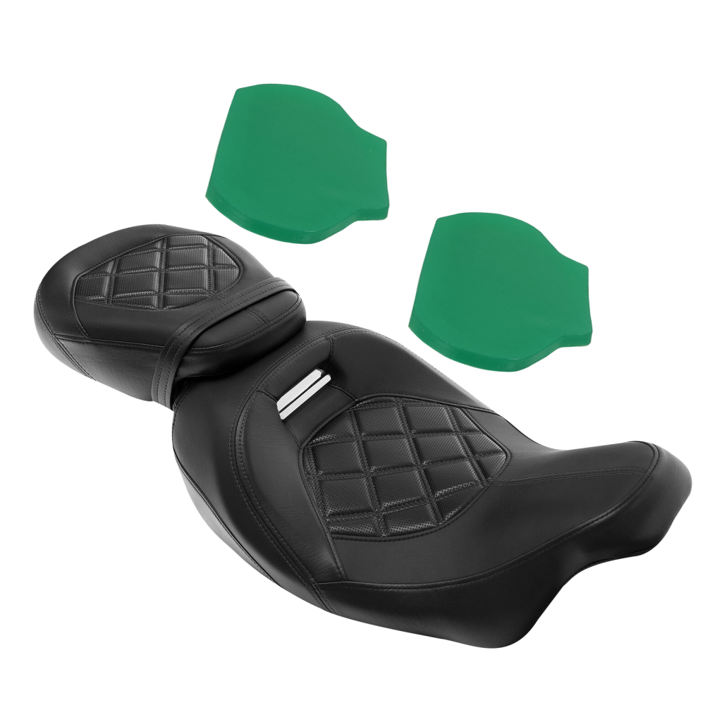 HARLEY DAVIDSON TOURING LOW PROFILE GEL SEAT WITH PASSENGER PILLION