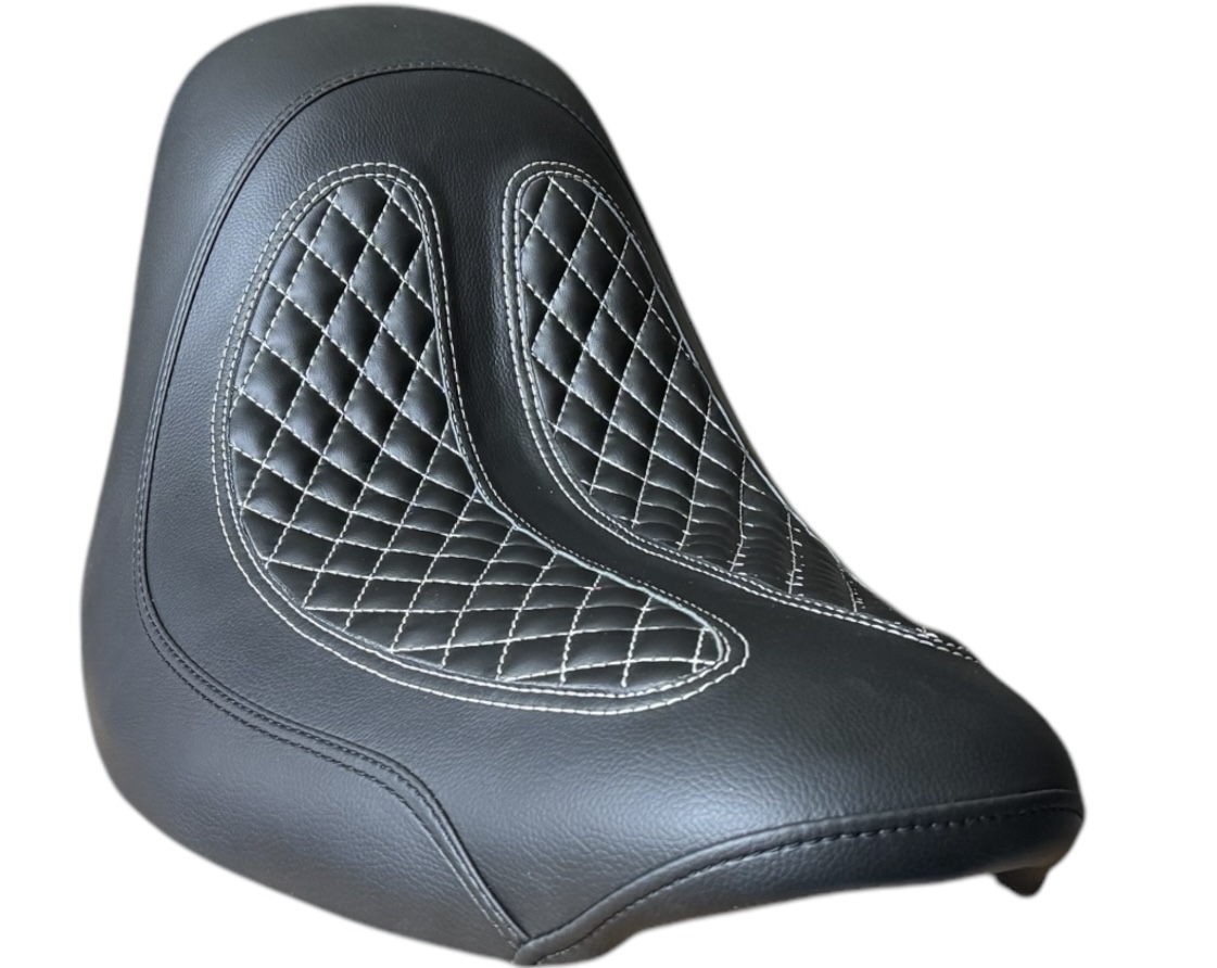 Harley Davidson Softail Seat Narrow Diamond white Stitch 2006-2017