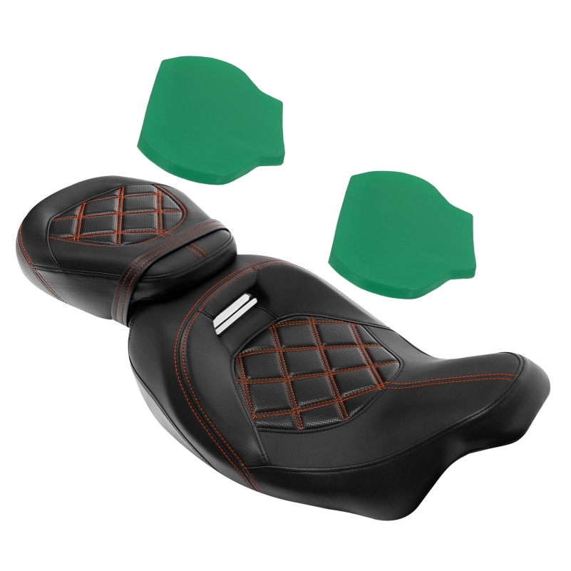 Harley Davidson Touring GEL Comfort Seat Thick Orange Thread