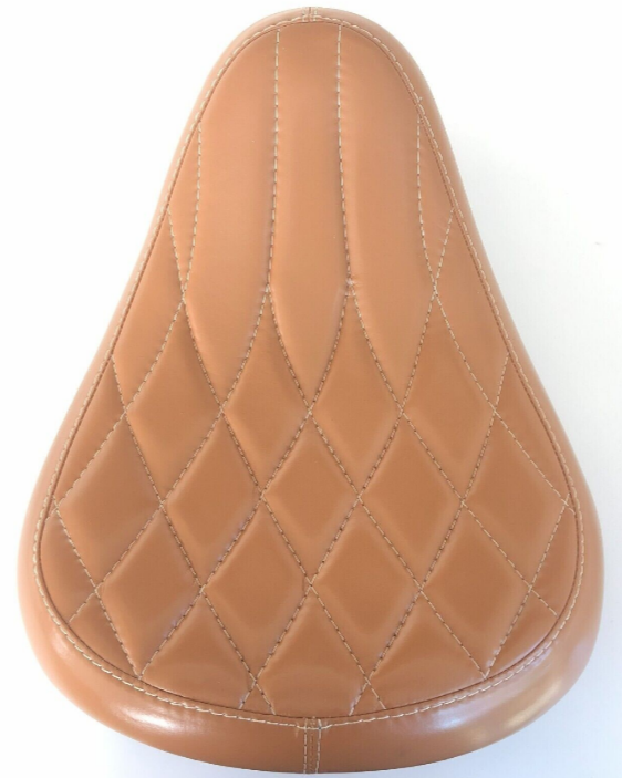 Harley Davidson Sportster Genuine Tan Leather Seat with Kit Springs XL883 XL1200