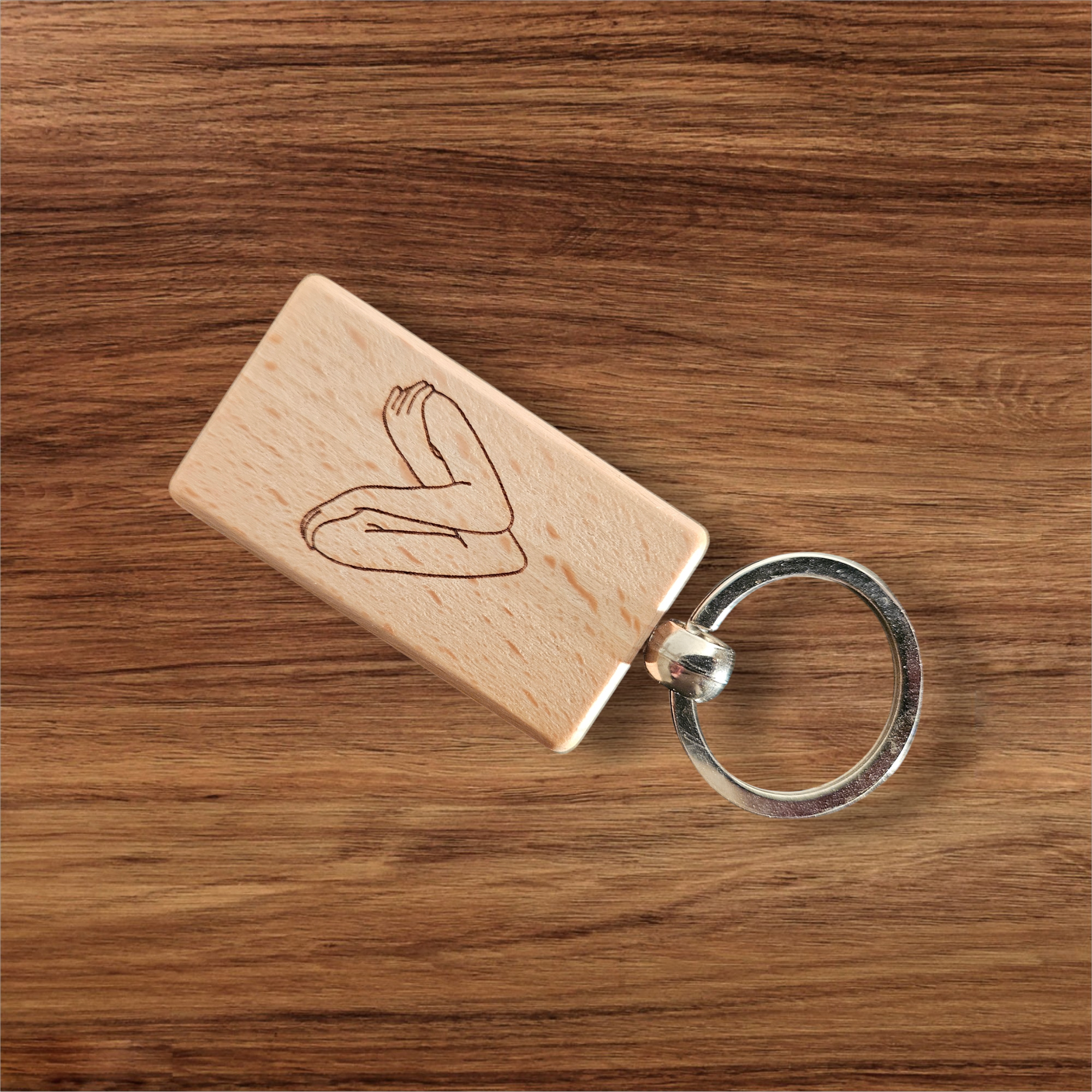 Personalized Wooden Keychain