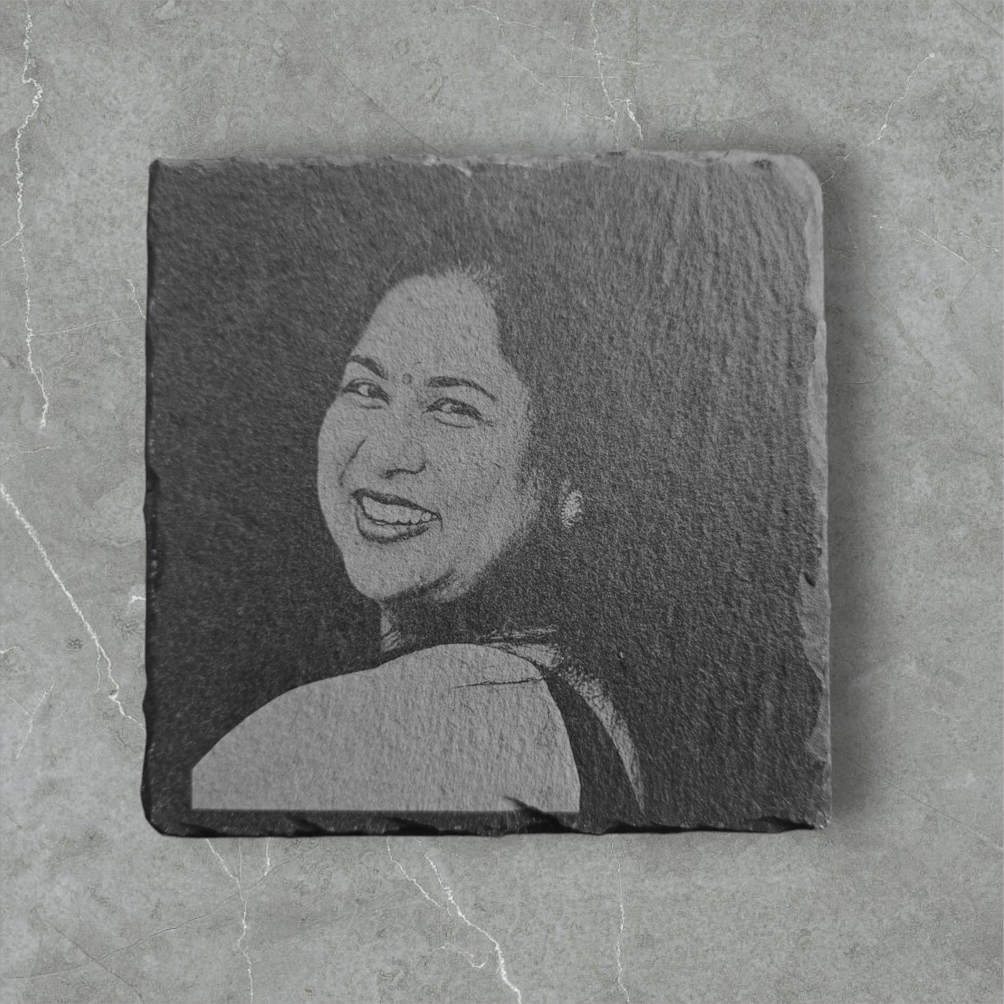 4 Personalized Photo Slate Coasters